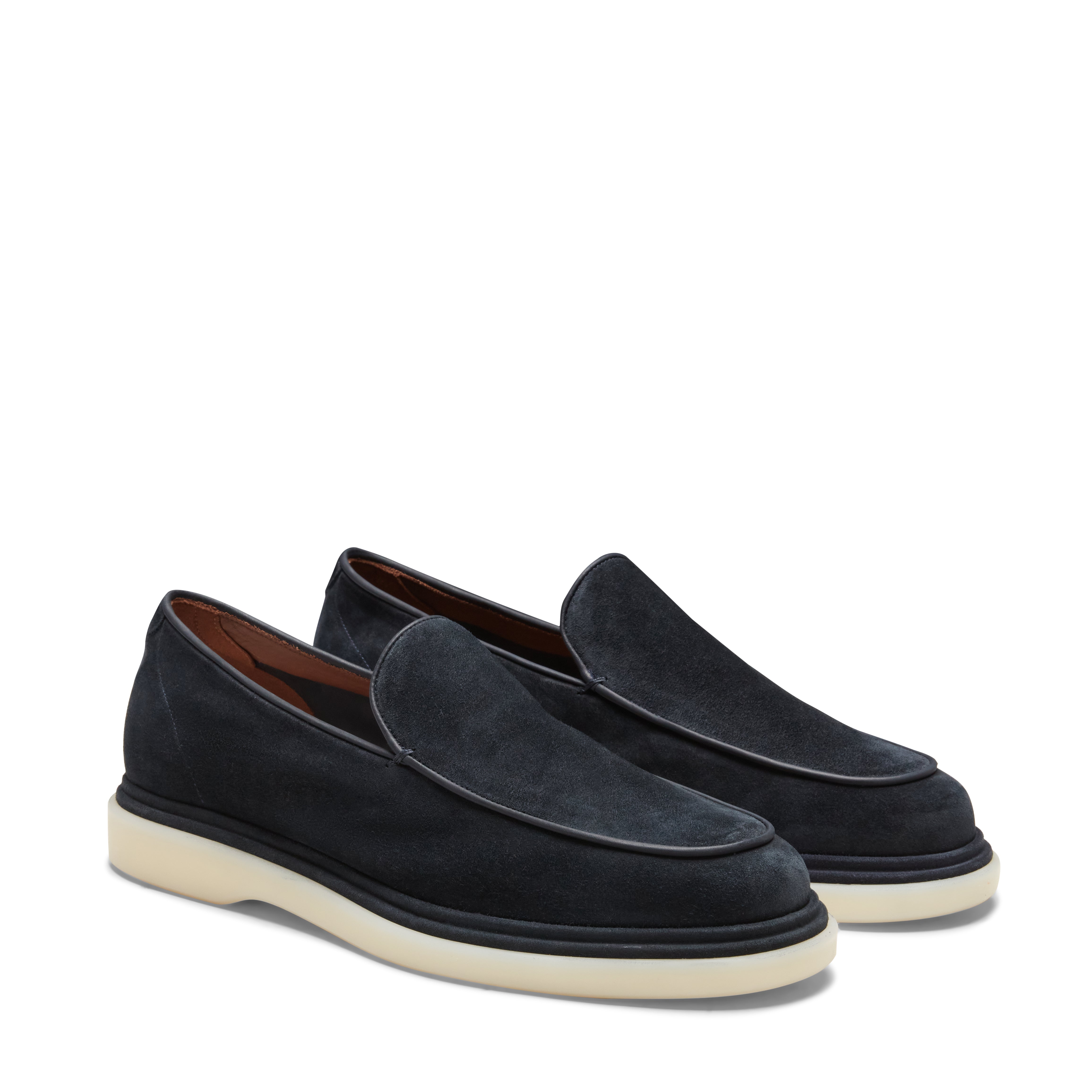 F.lli Rossetti Mocassino Uomo Suede Blu Marine 14499