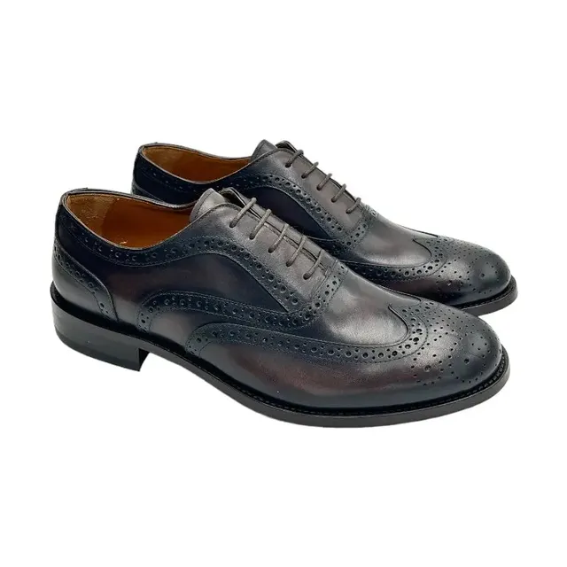 Sandro Barbera & Figli 44205 Oxford scarpe uomo marrone pelle