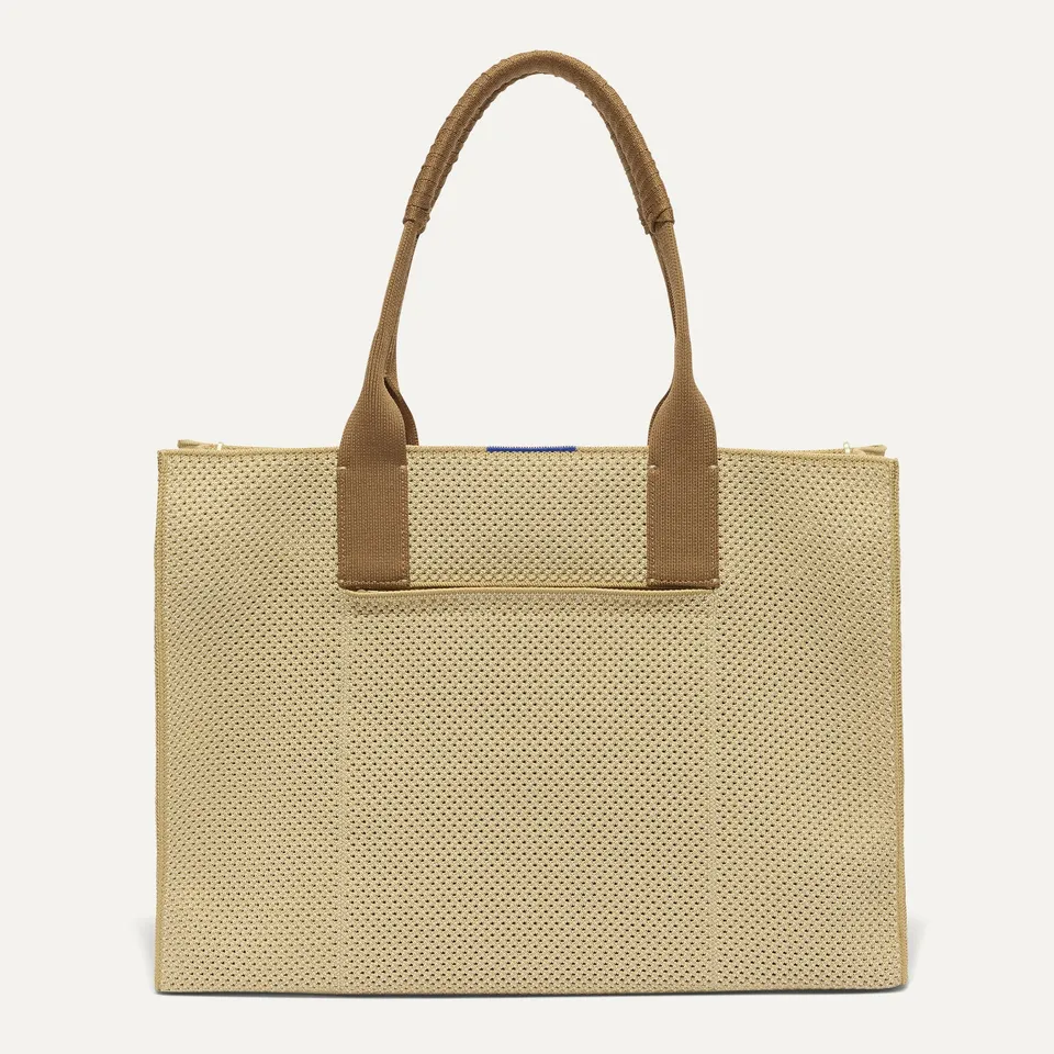 Rothy's The Classic Tote borsa Macadamia Open-Knit con zip
