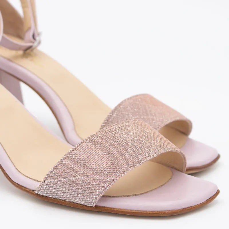 Sandro Barbera Stringate 611 sandalo donna rosa pelle tacco 6 cm