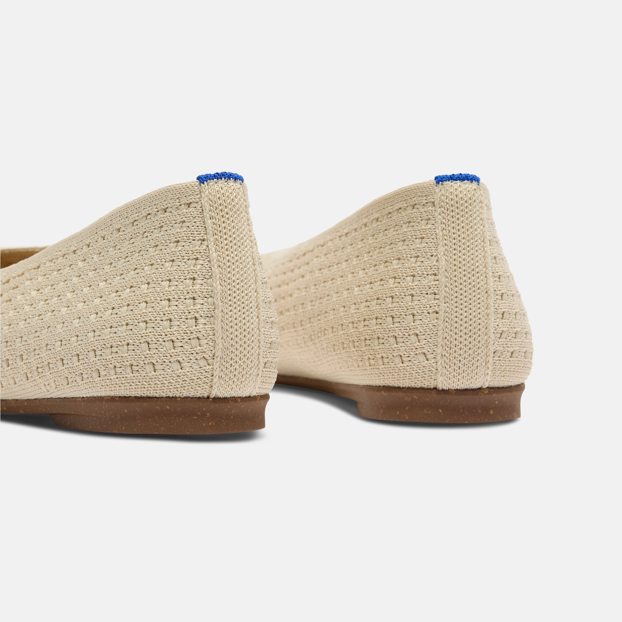 Rothy's The Max Square Ballerina ballerine off white mesh punta quadrata