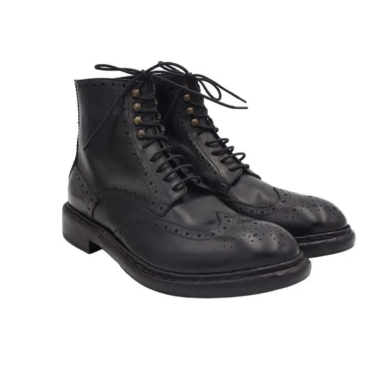 Sandro Barbera & Figli Stone Wax 6090 stivaletto uomo nero