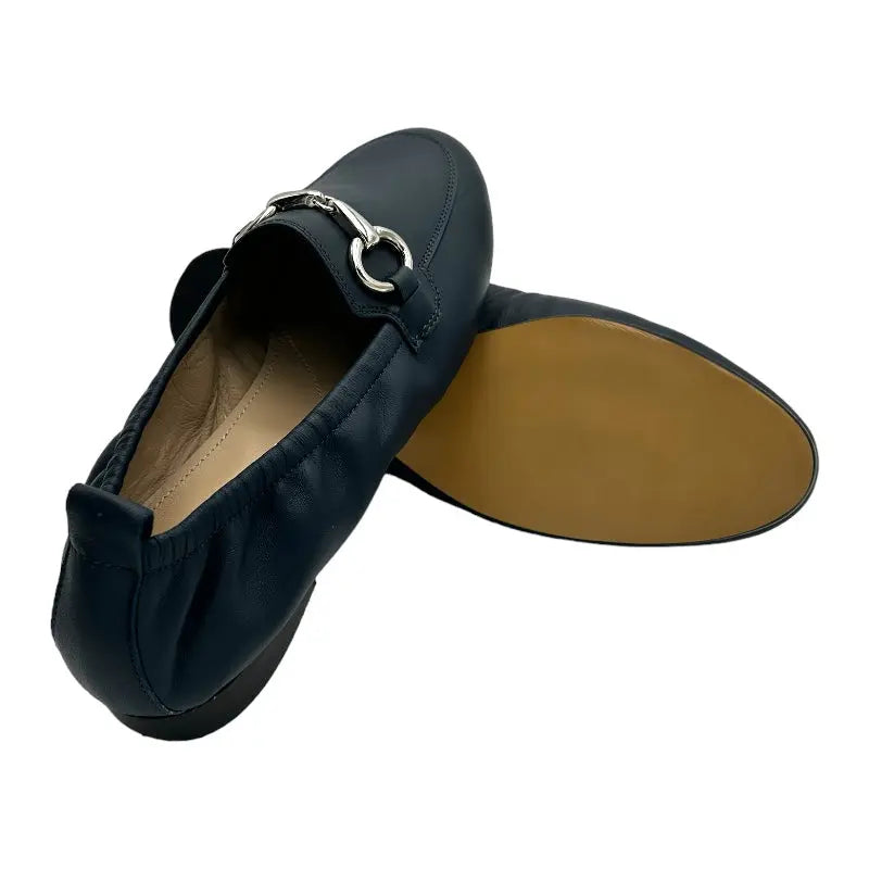 Sandro Barbera 4003 Mocassino Donna Blu Nappa Morsetto