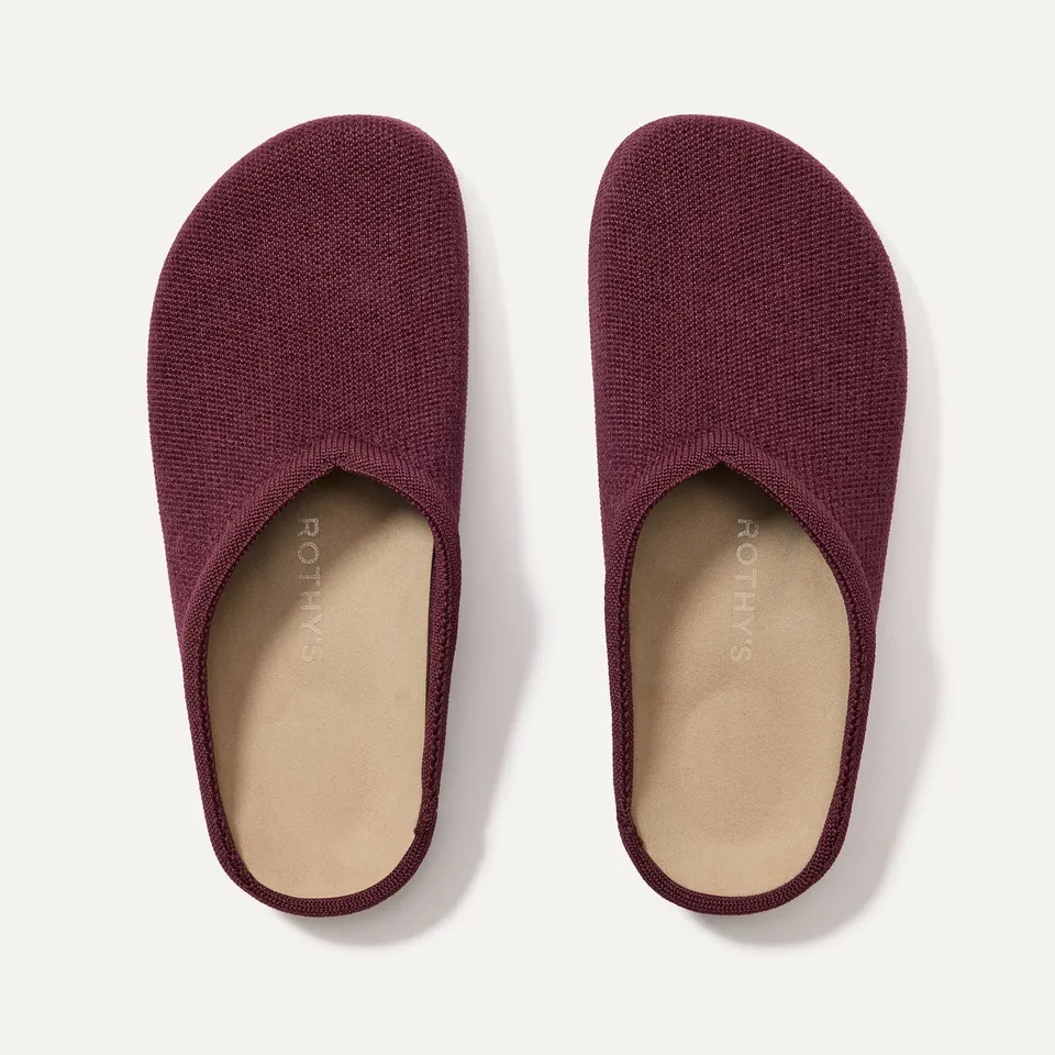 Rothy's The Casual Clog zoccoli donna ReVelvet Syrah bordeaux