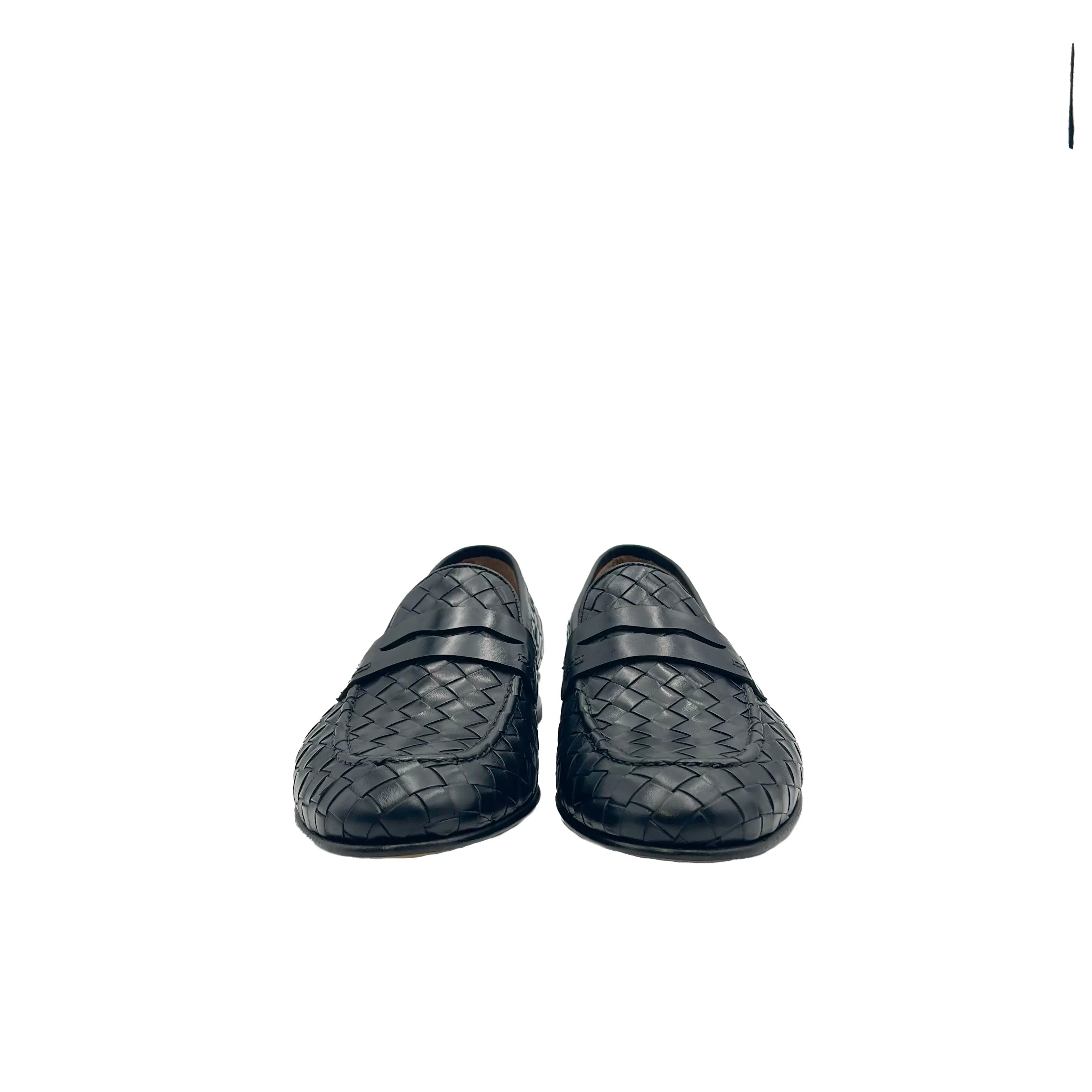 Sandro Barbera 42204 Penny Loafer mocassini uomo nero intreccio