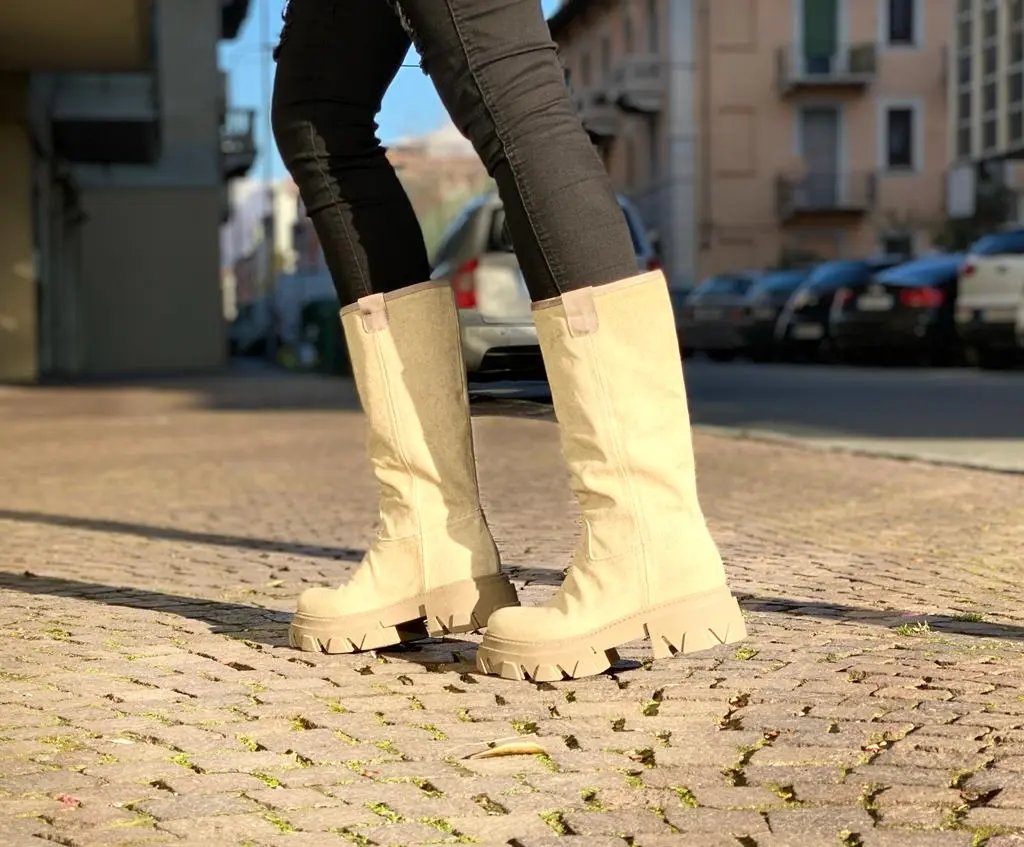 Sandro Barbera Stringate Donna Catia 12 LTD stivale beige pelle