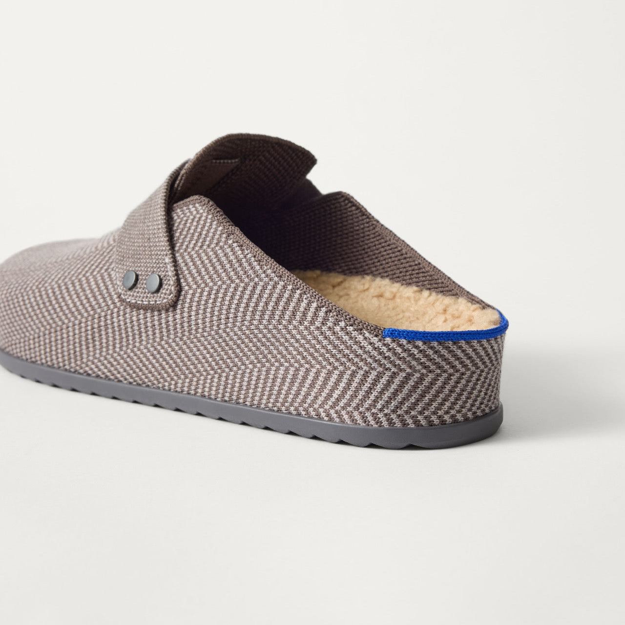 Rothy's Teddy Clog zoccoli uomo Ash Herringbone 9 lana