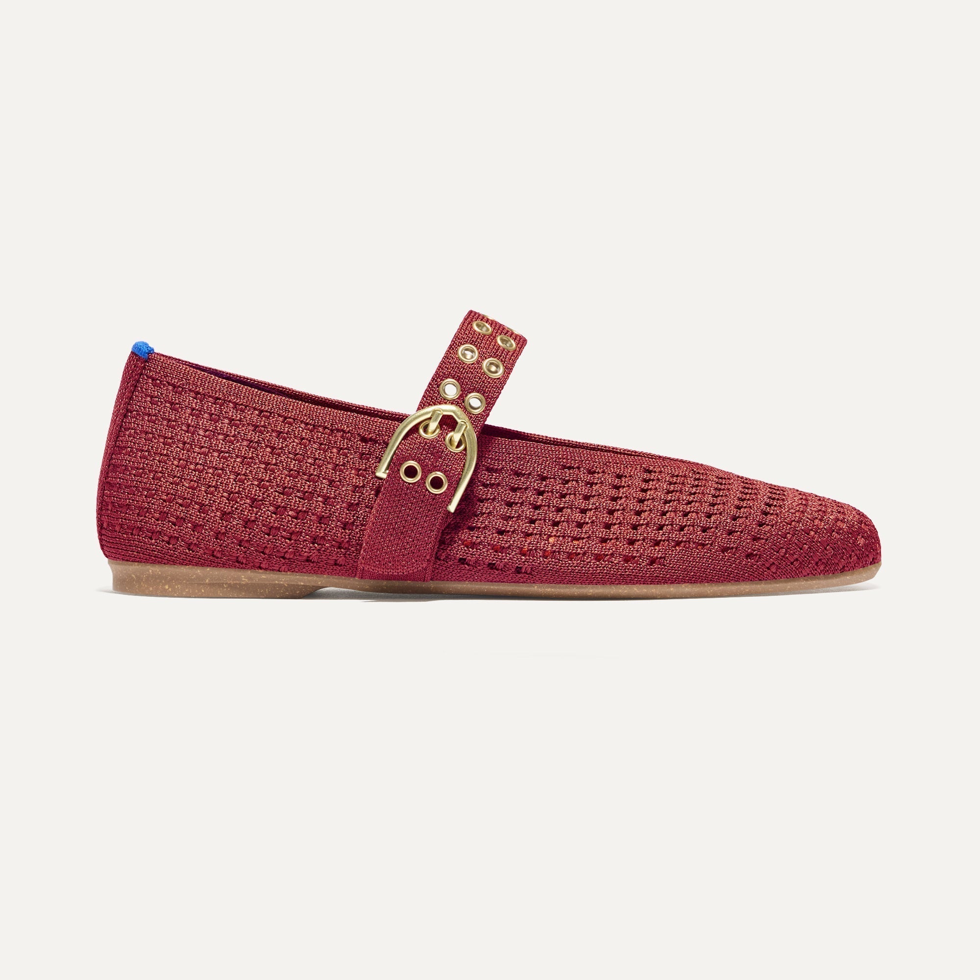 Rothy's Max Buckle Mary Jane ballerine Ruby Mesh bordeaux