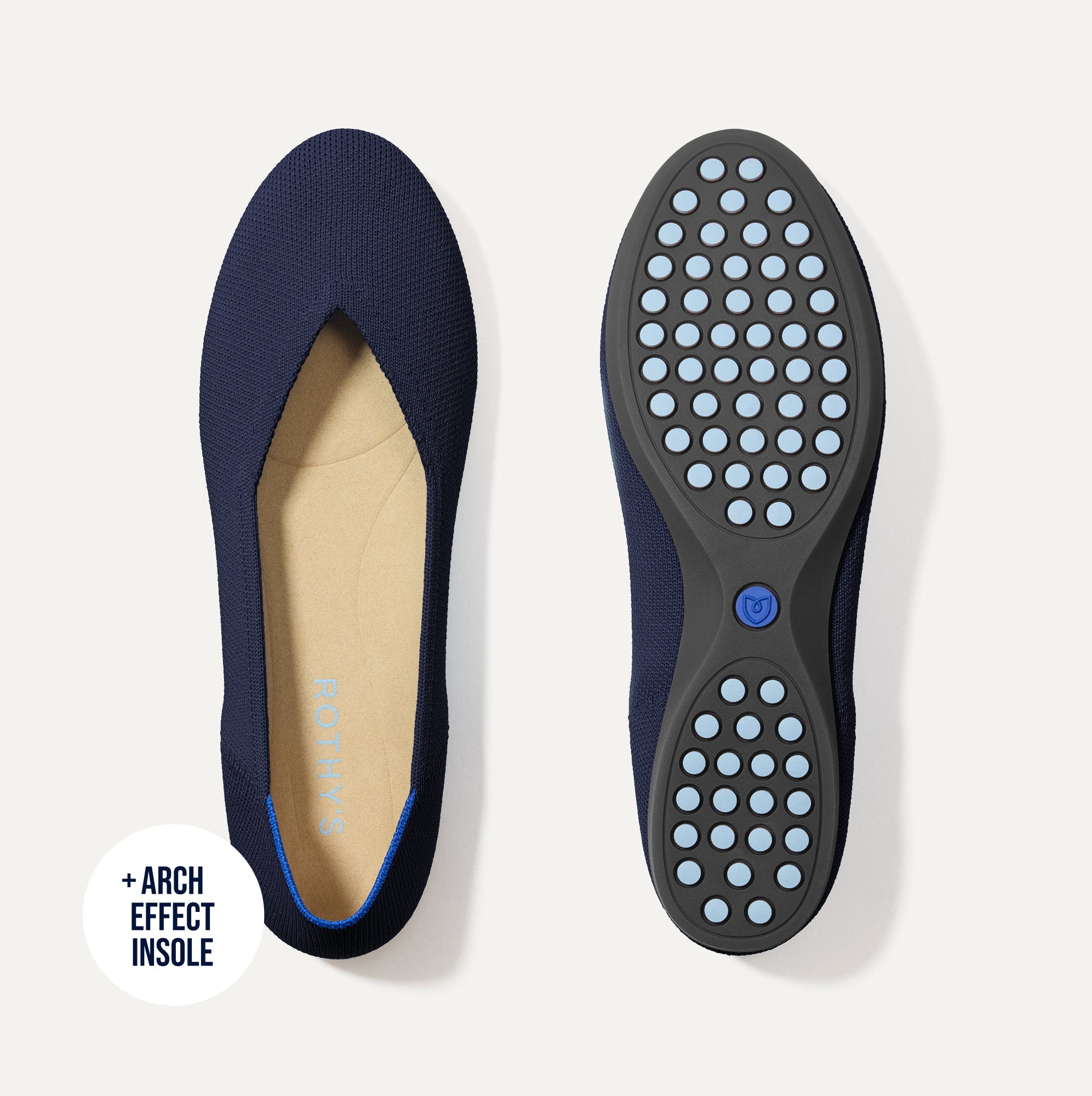 Rothy's The Daily Flat ballerine Navy maglia comoda