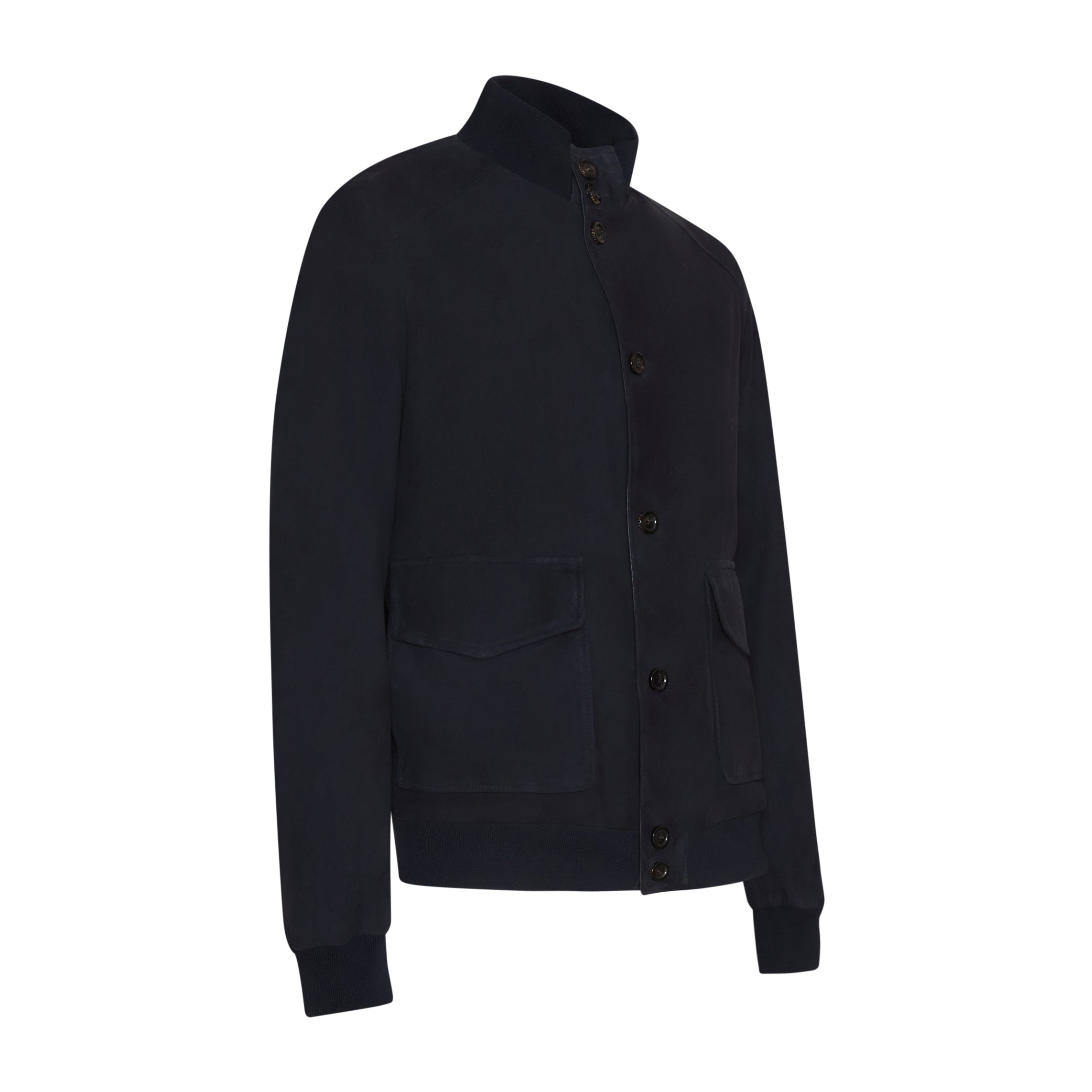 F.lli Rossetti Giubbino Bomber Uomo Blu Marine Suede