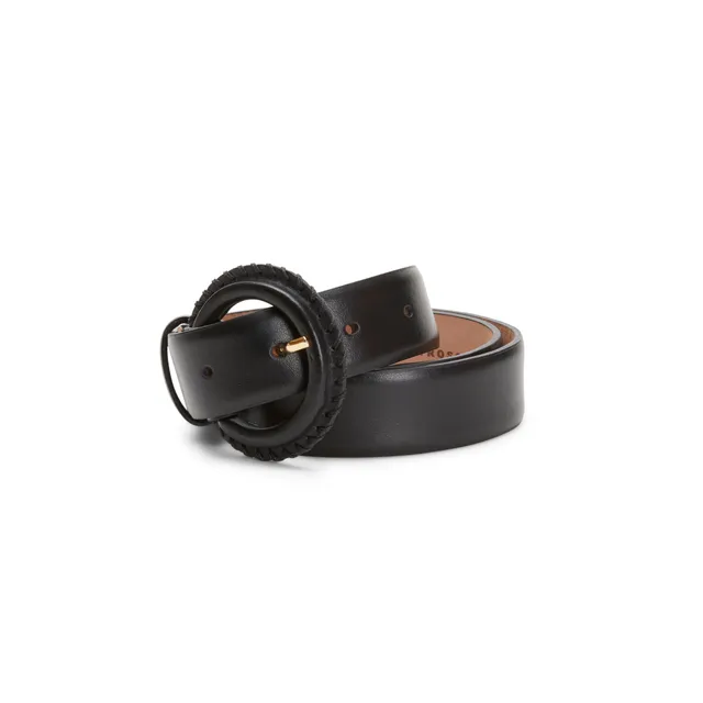 F.lli Rossetti 97494 cintura donna pelle nero fibbia tonda