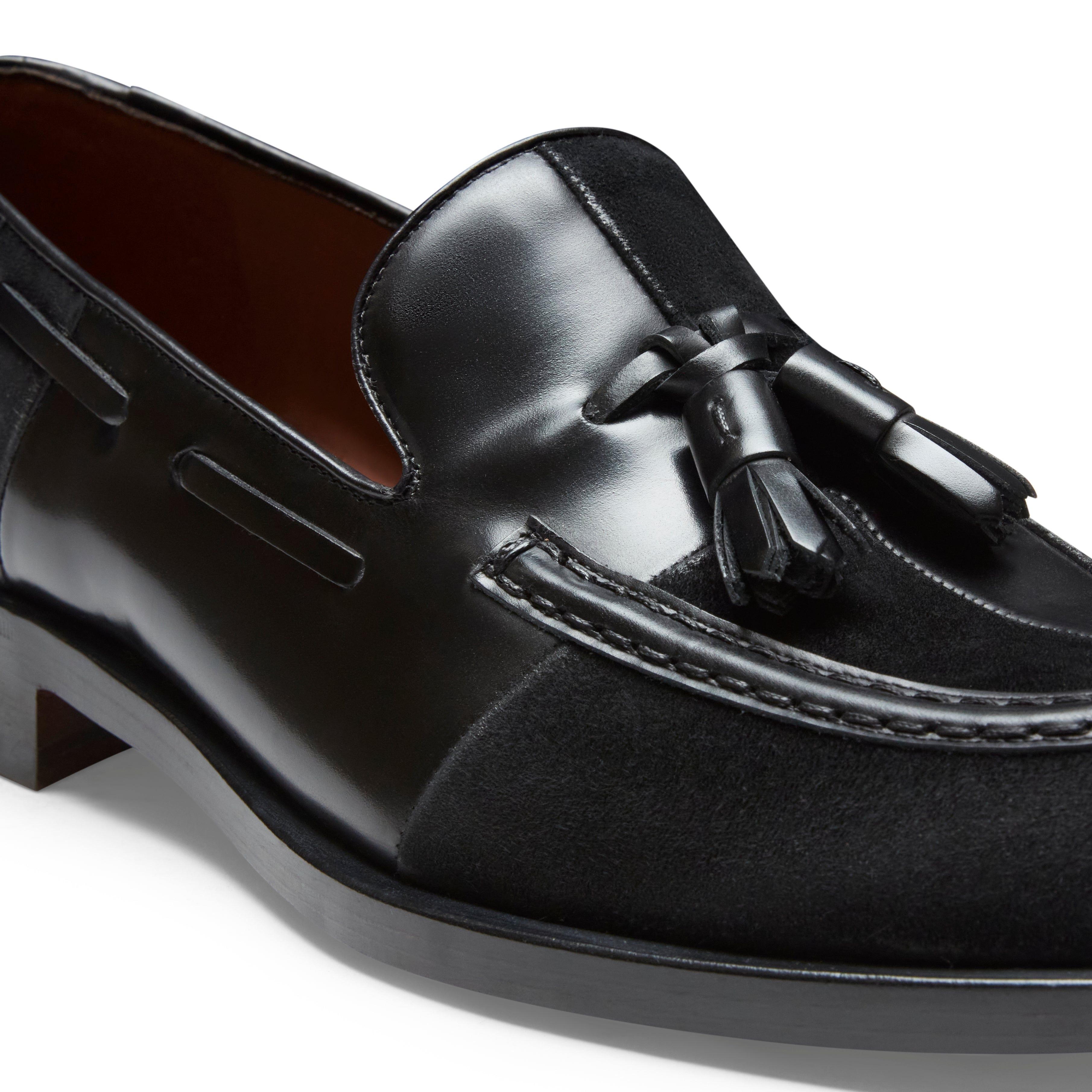F.lli Rossetti Brera 15267 mocassino nero pelle suede