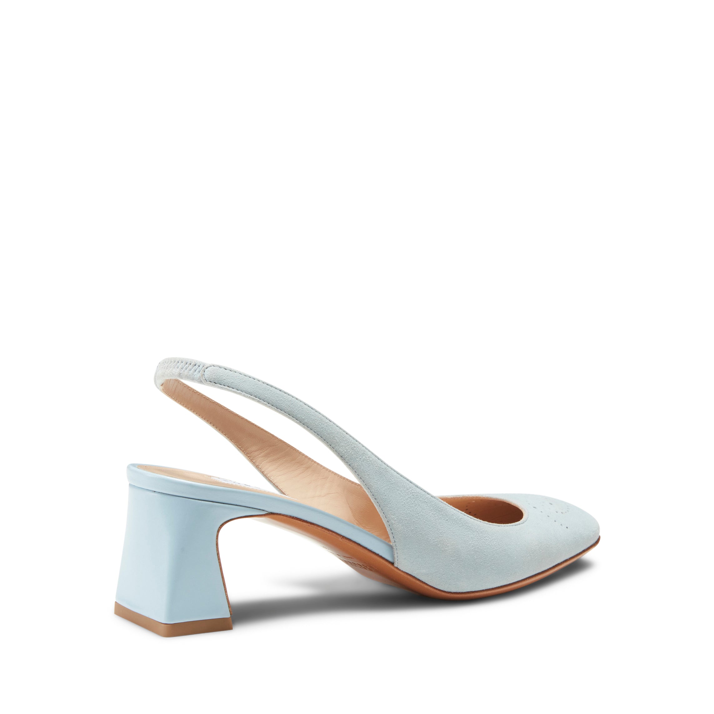 F.lli Rossetti Slingback scamosciata acquamarina 50mm