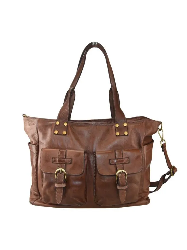 Sandro Barbera Borse BAUT58864 borsa a spalla marrone pelle