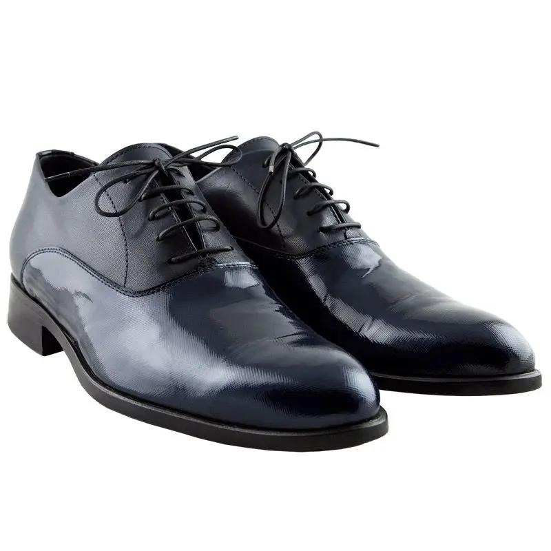 Sandro Barbera 1132 Saffiano francesina uomo vernice blu