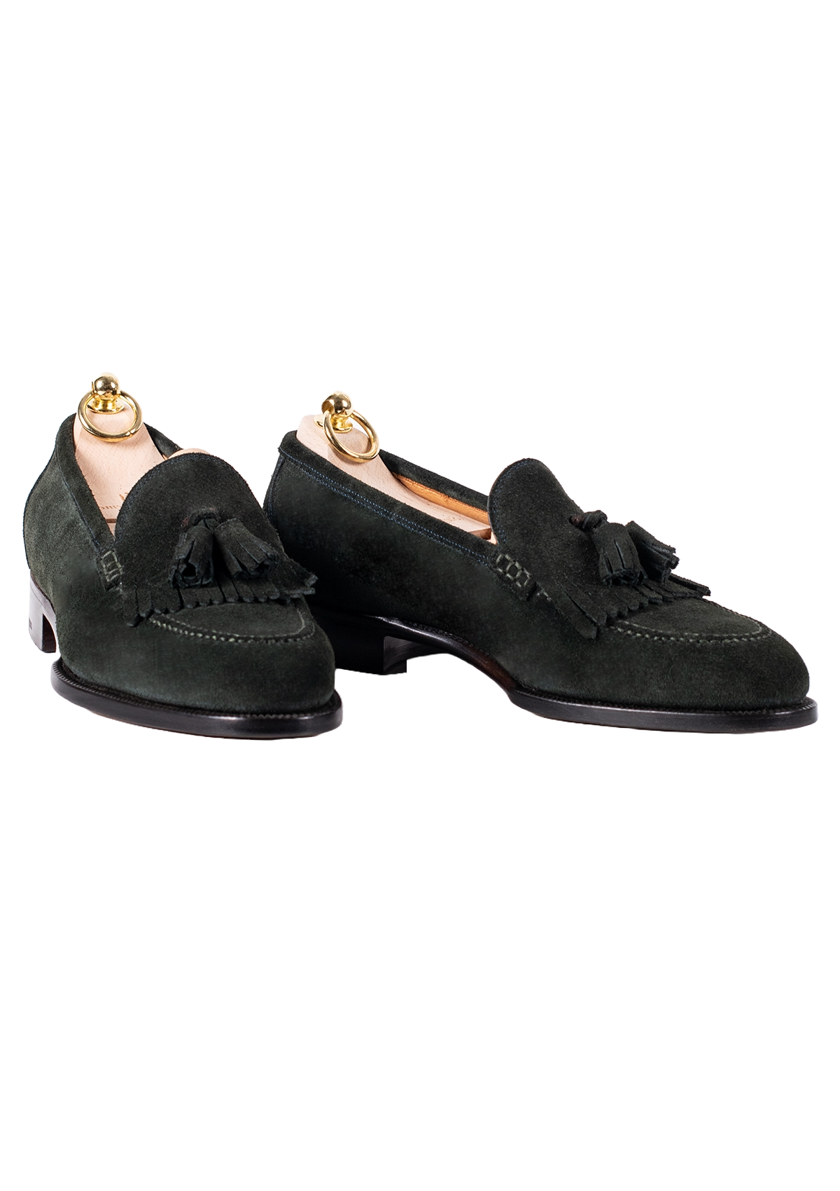 Stefano Bemer Loafers C1199 mocassini verde camoscio