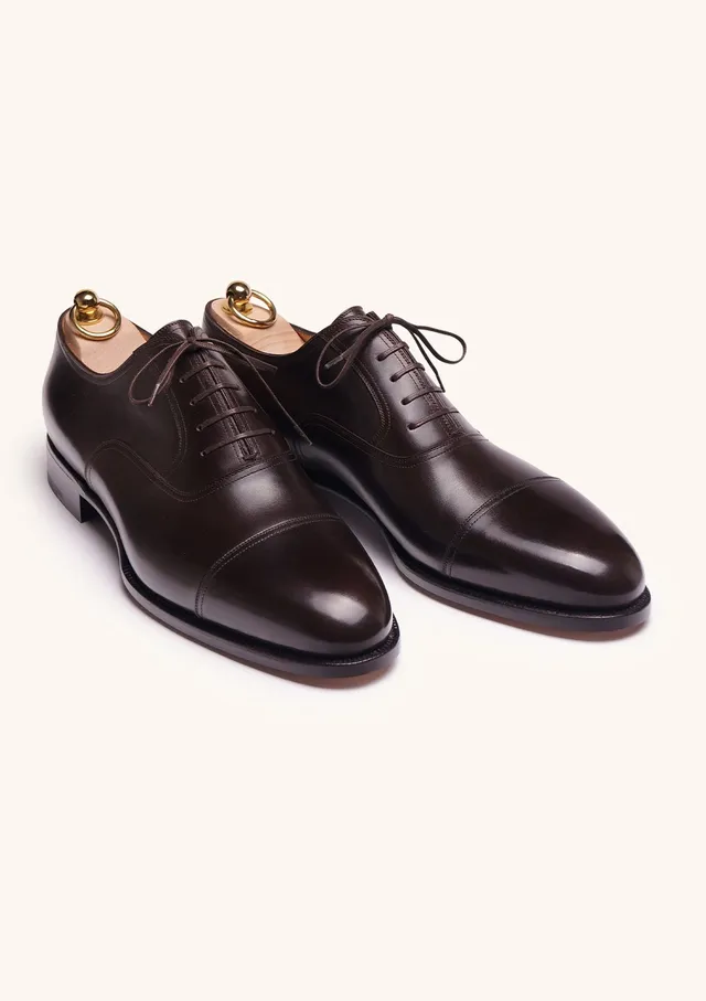 Stefano Bemer Oxfords C6430 scarpe marrone scuro pelle