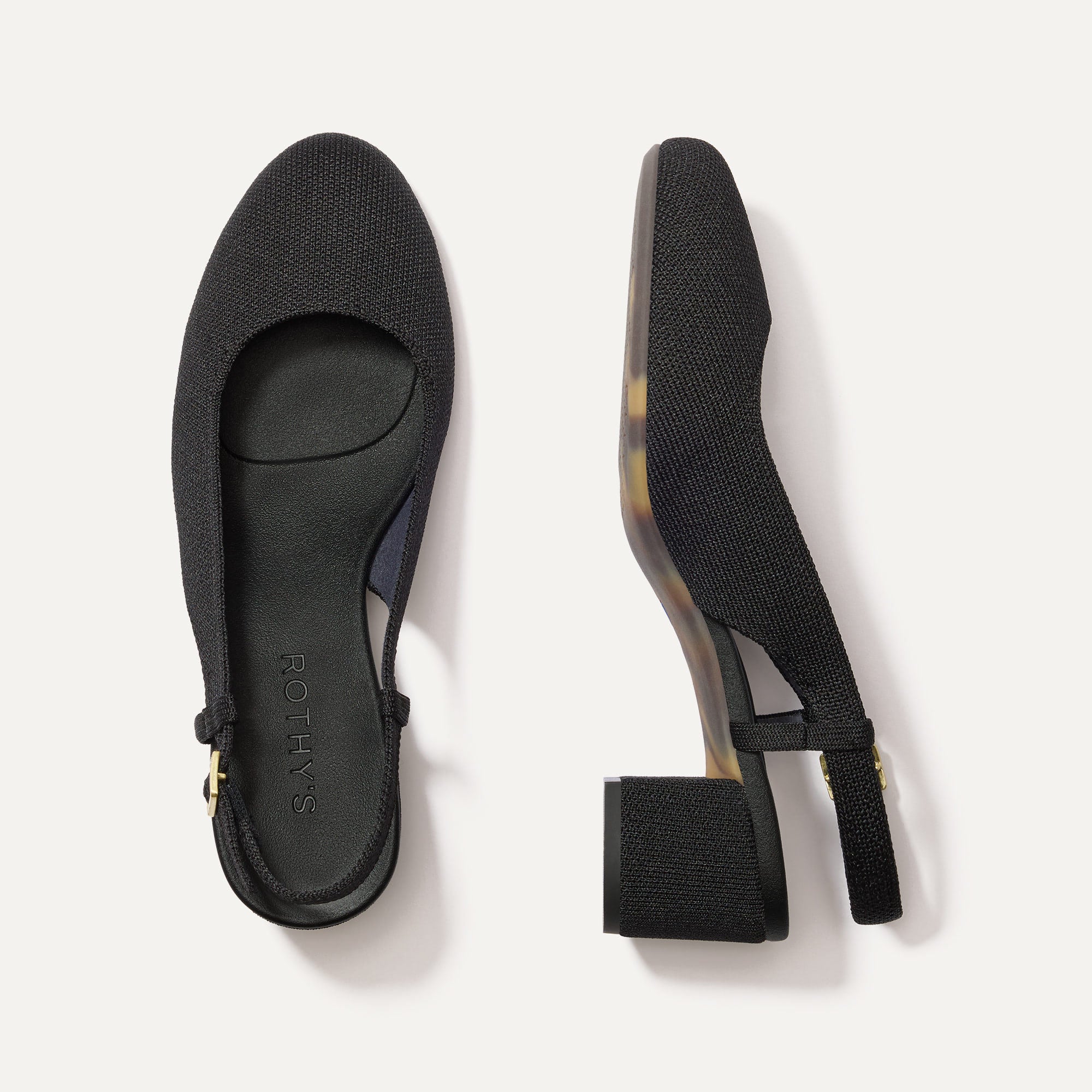 Rothy's The Heel Ballet slingback nere comode