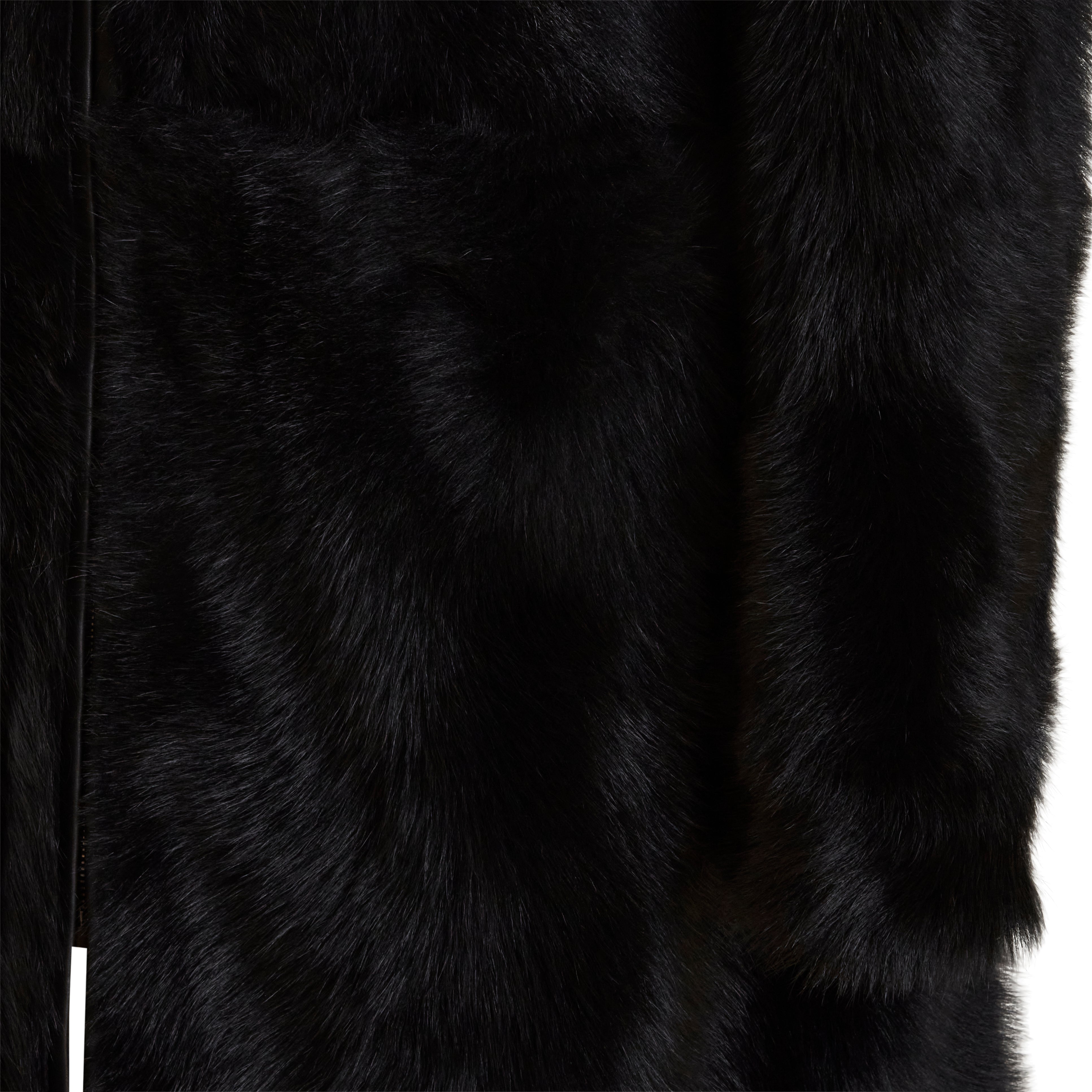 F.lli Rossetti 98413 Cappotto Shearling Nero Pelo Lungo