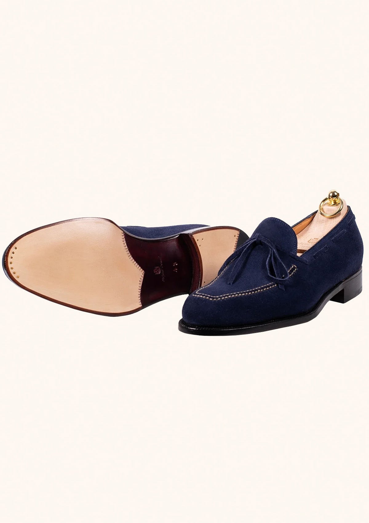 Stefano Bemer Loafers C1325 mocassini camoscio blu 42