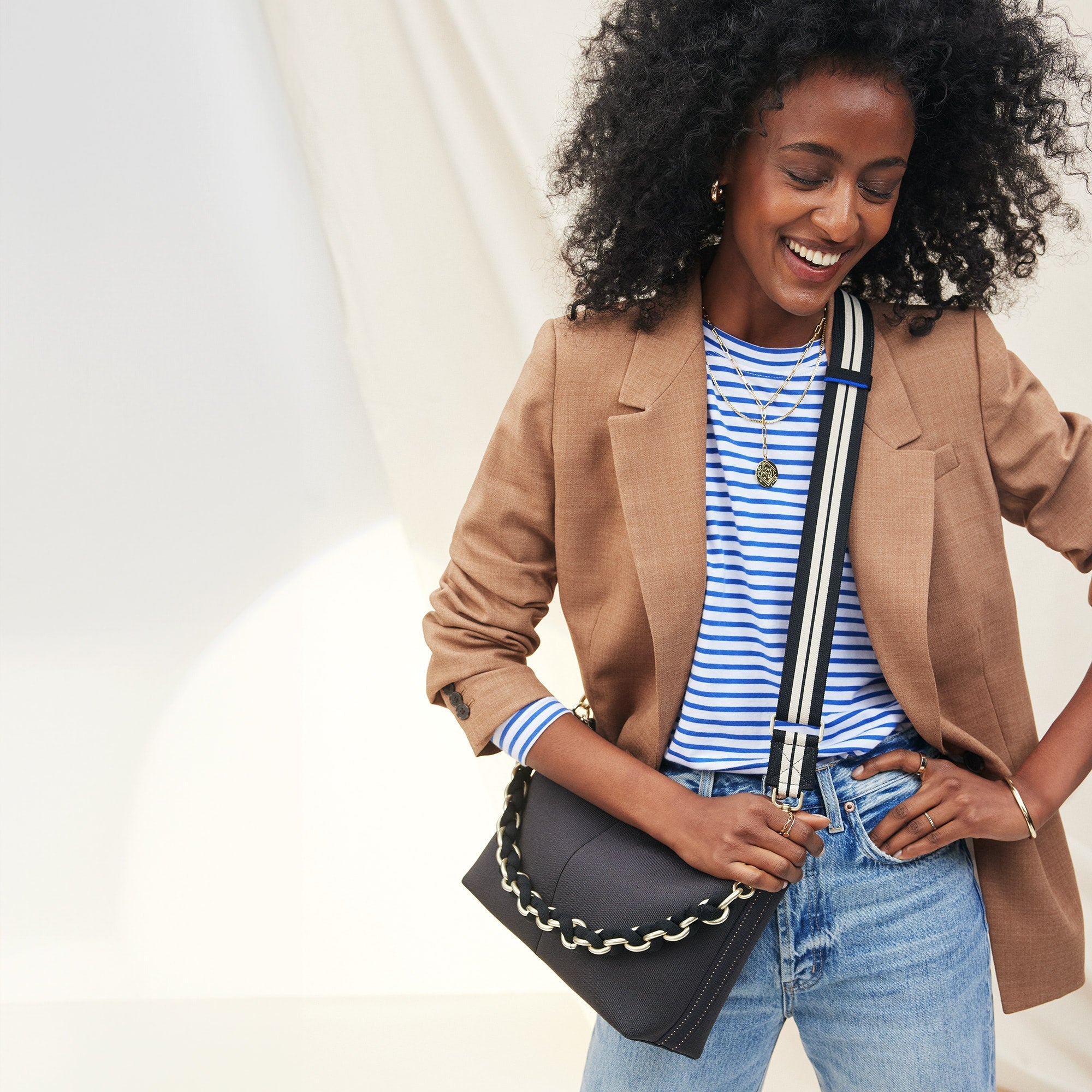 Rothy's The Shoulder Strap tracolla Black Chain catena nera