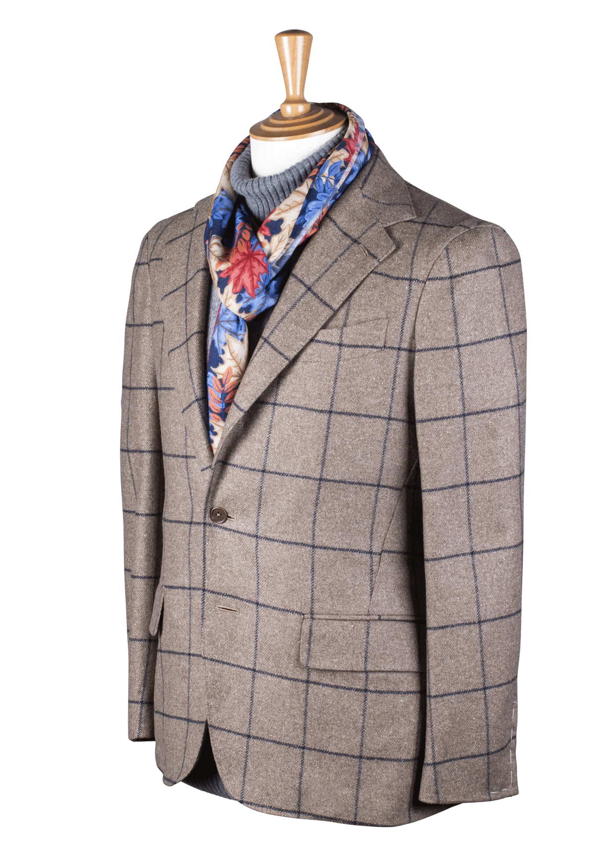 Stefano Bemer Blazers SV2130 giacca lana taupe quadri