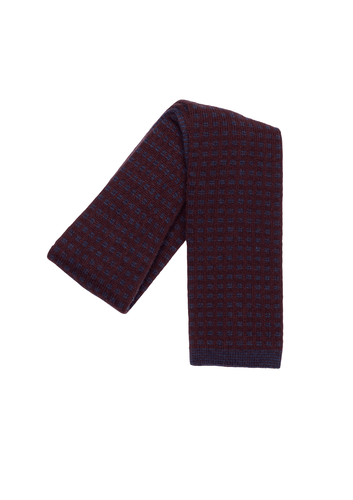Stefano Bemer Ties Cravatta Lana Bordeaux Blu Pattern 7