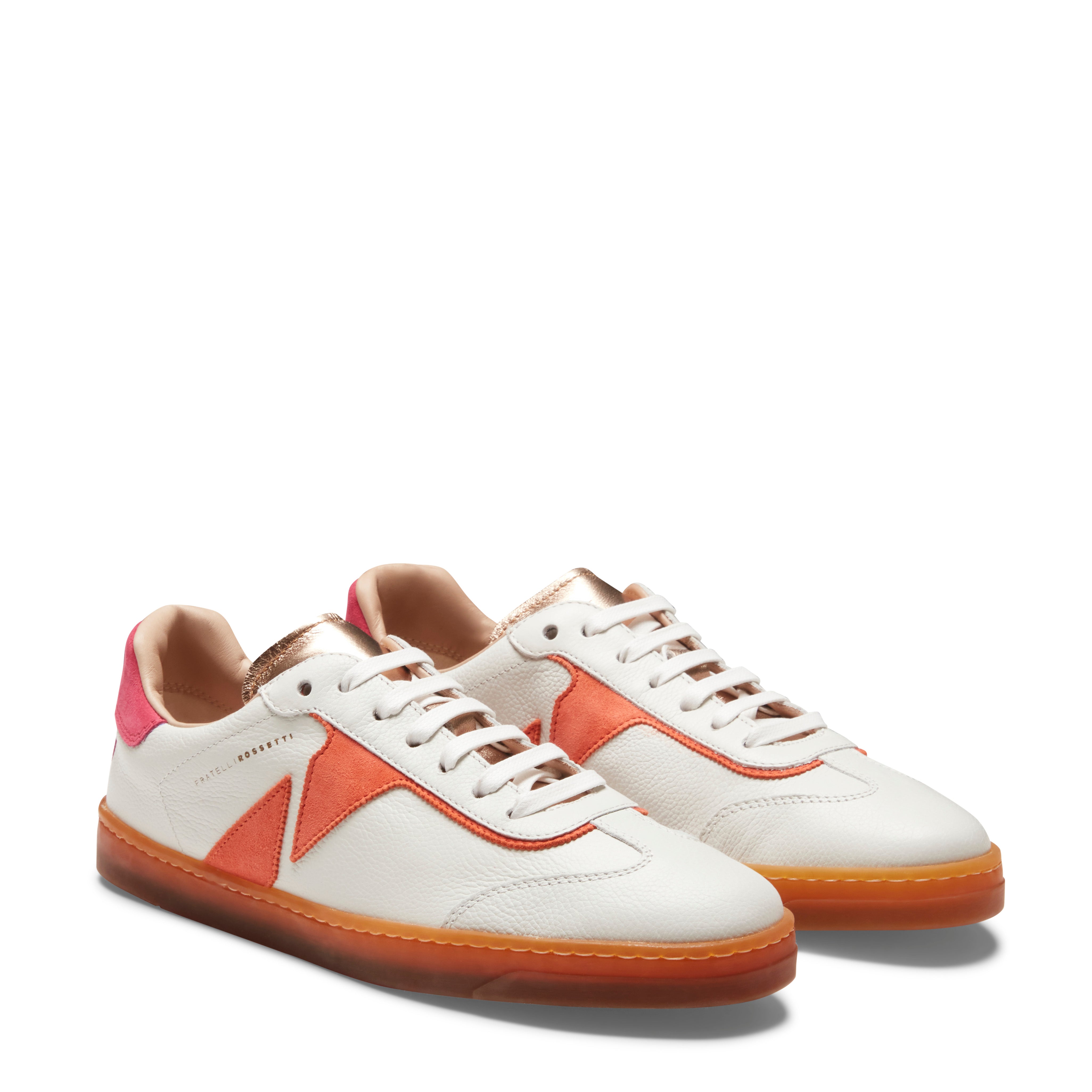 F.lli Rossetti One 77213 sneaker donna bianco pelle arancione
