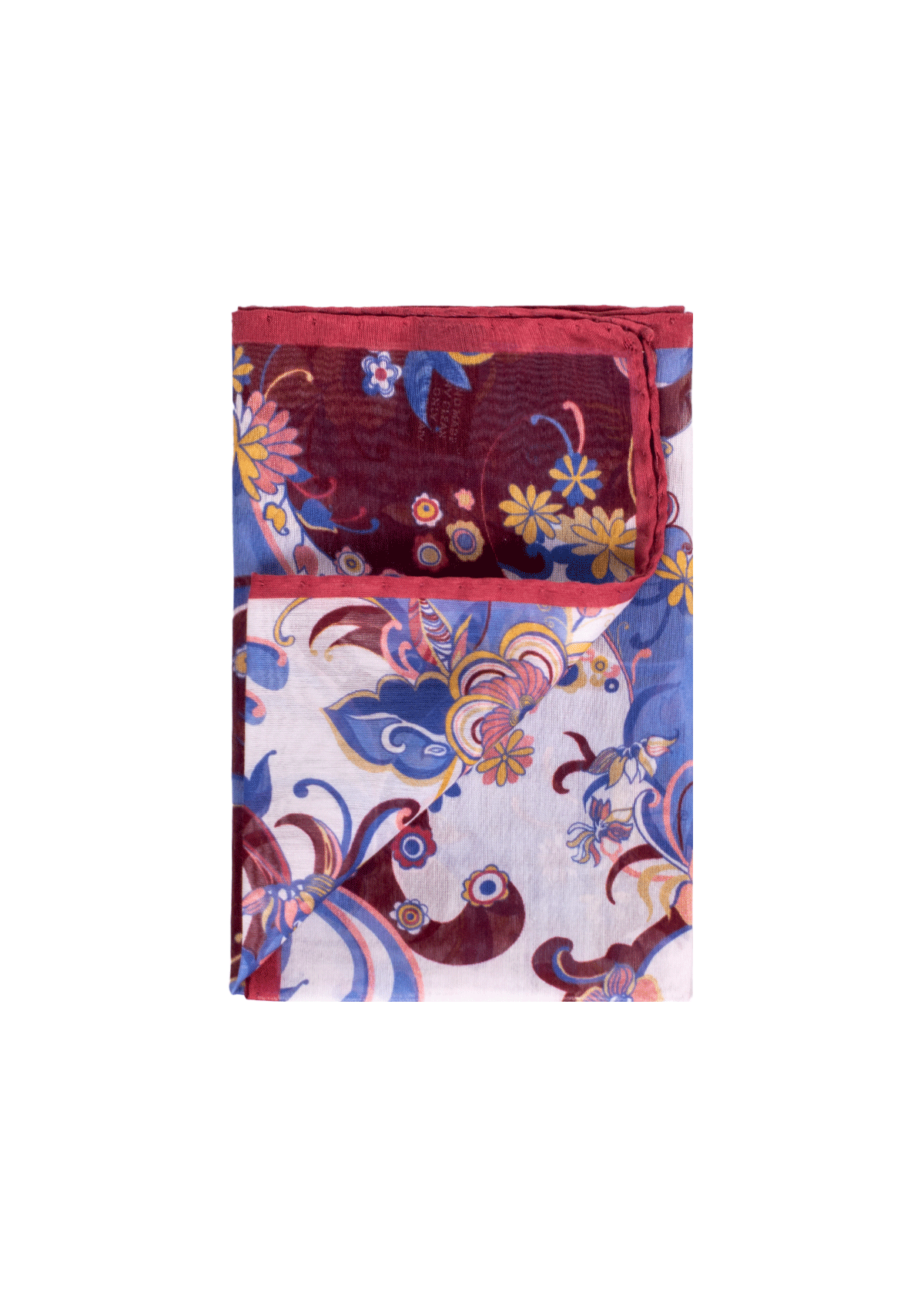 Stefano Bemer Pocket Squares SV5004/A pochette seta rossa floreale