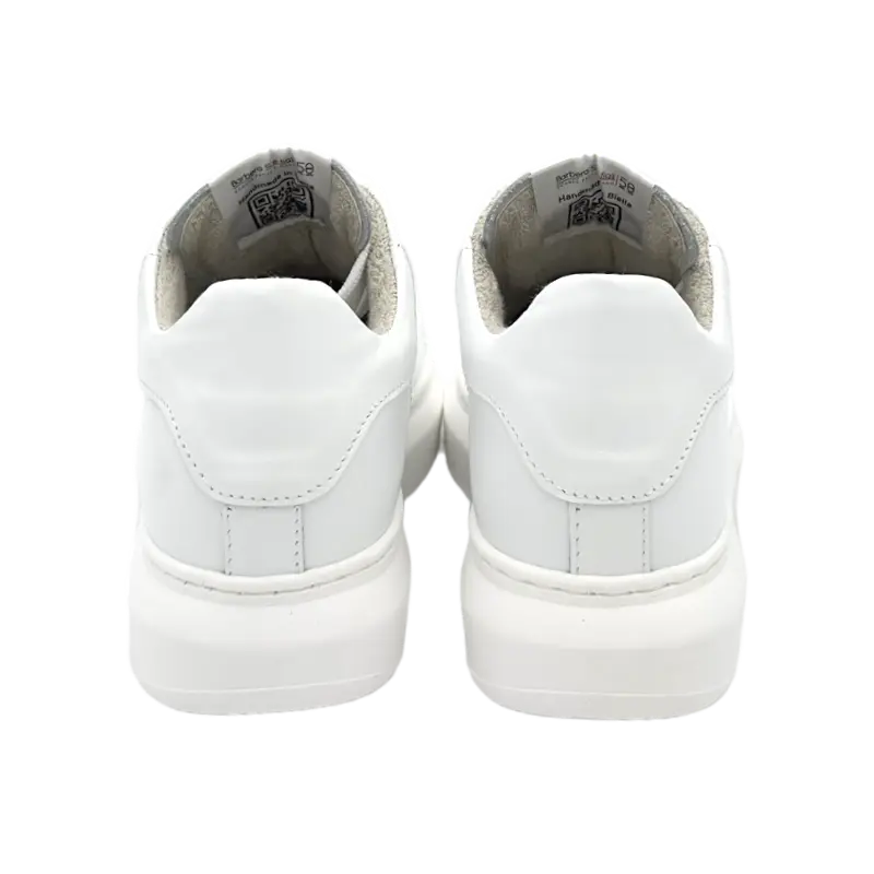 Sandro Barbera B68 Iconic White sneakers bianche pelle vera