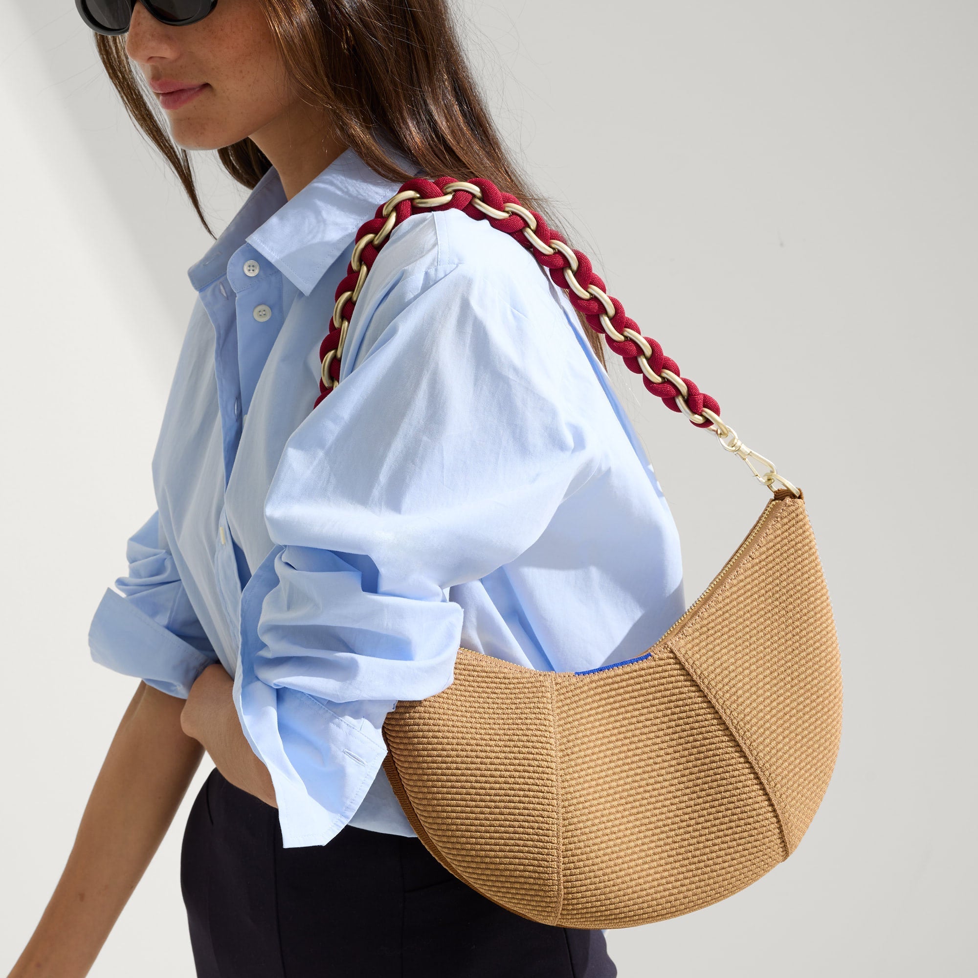 Rothy's The Shoulder Strap tracolla Cranberry Chain bordeaux