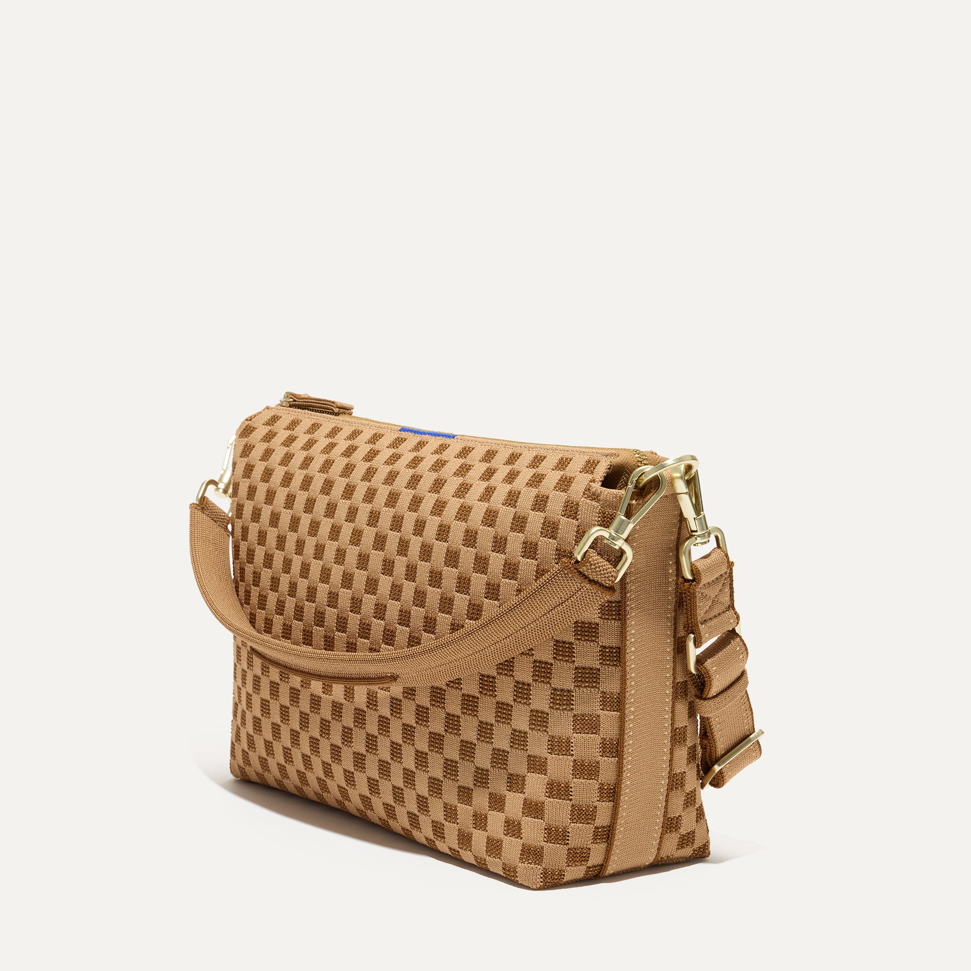 Rothy's The Daily Crossbody borsa tracolla marrone Hazelnut zip