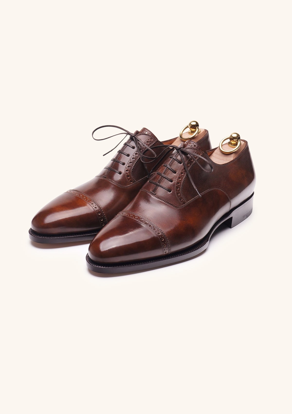 Stefano Bemer Oxfords C6376 scarpe marroni pelle museum
