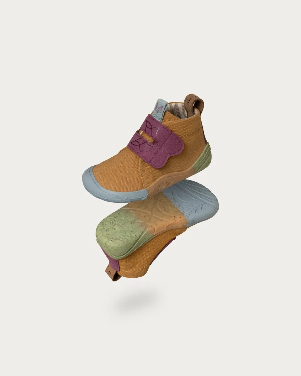 Wildling Shoes Robulo Camel scarpe bimbi cotone
