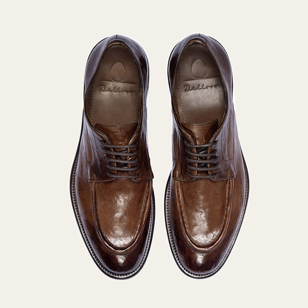 Dellovo Riva Fiorita mocassino bufalo Brandy