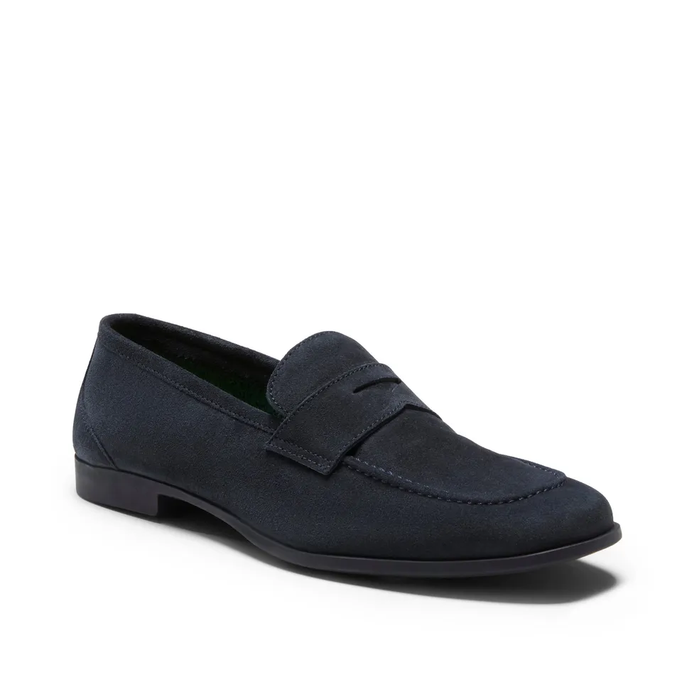 F.lli Rossetti Mocassino Yacht 51930 suede blu uomo