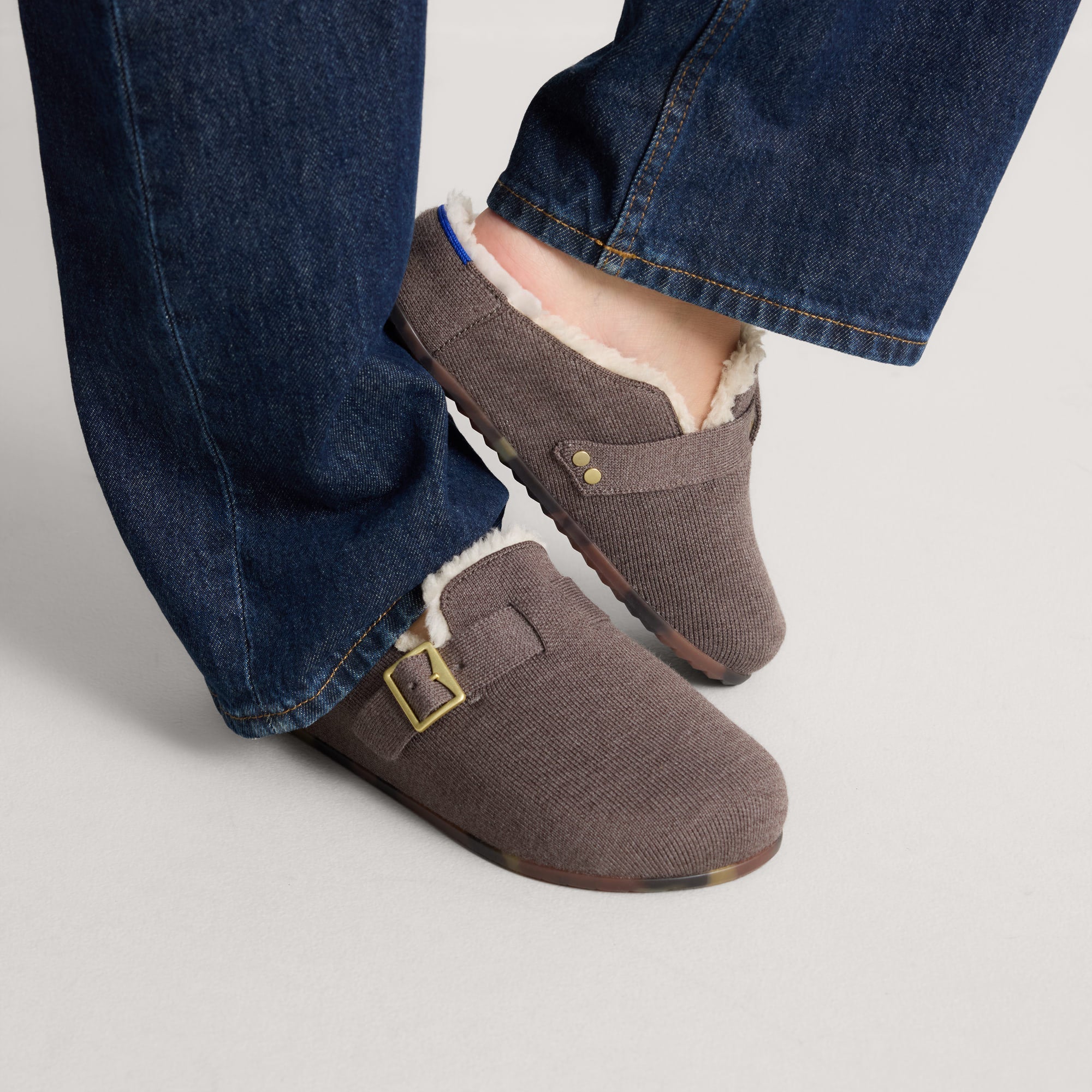 Rothy's The Teddy Buckle Clog zoccoli donna Porcini lana