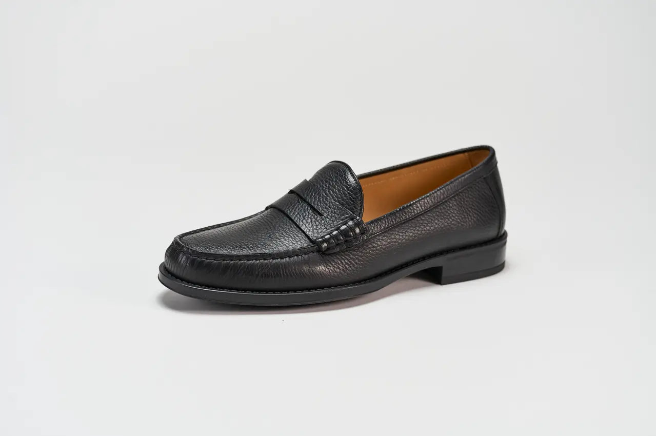 Sandro Barbera Brera penny loafer uomo nero bottalato