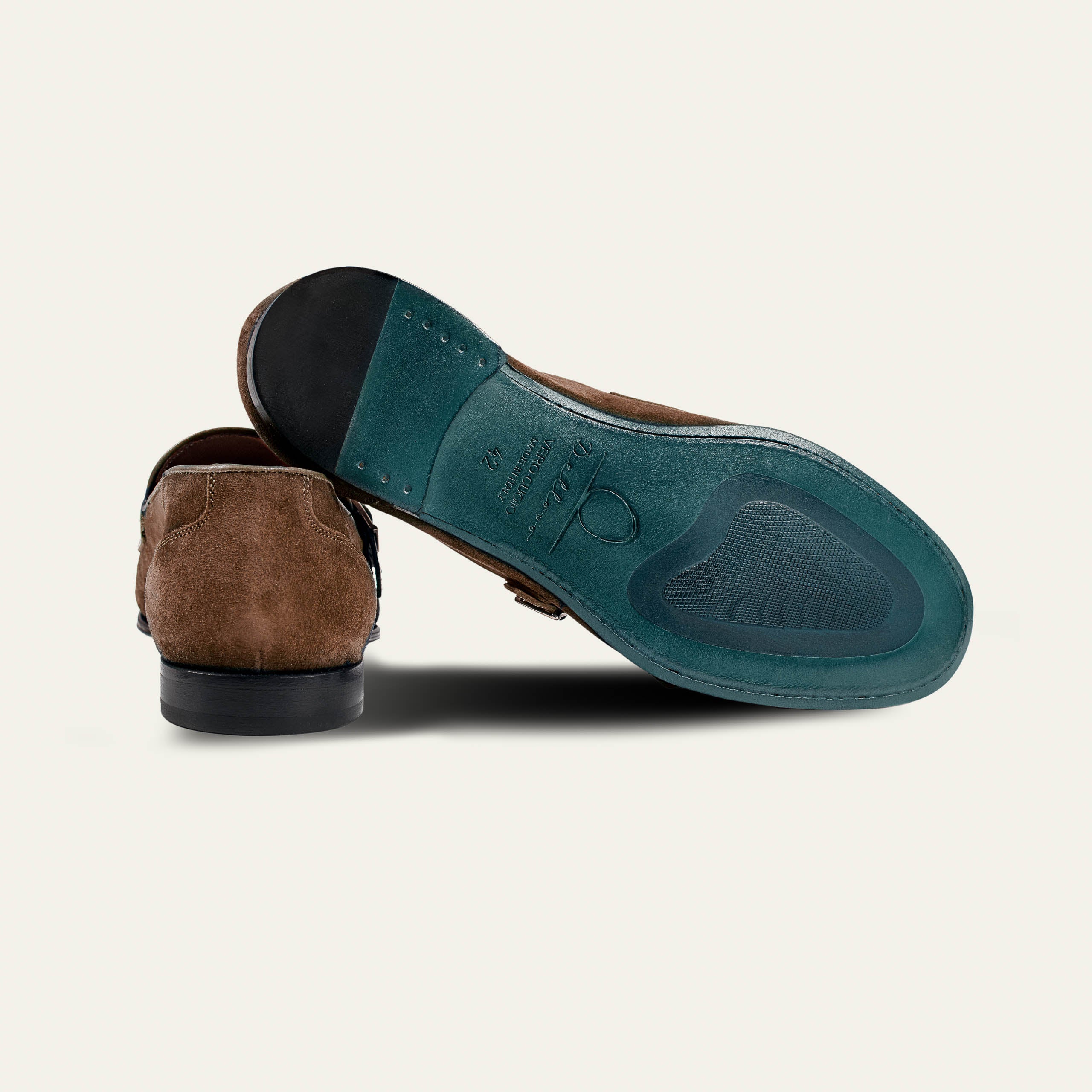 Dellovo Sermoneta monk camoscio Bluette