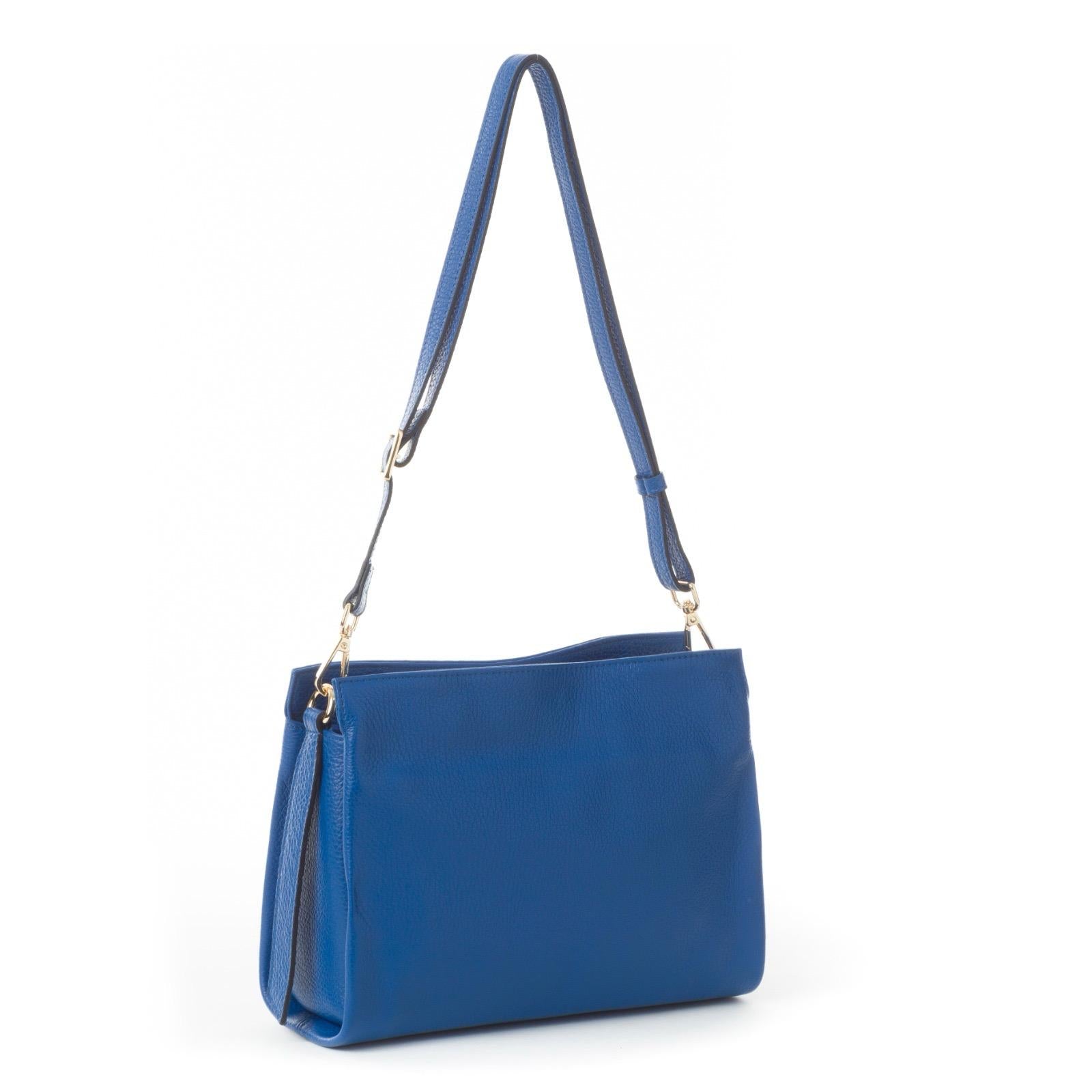 Sandro Barbera C16 borsa donna bluette pelle 25x18