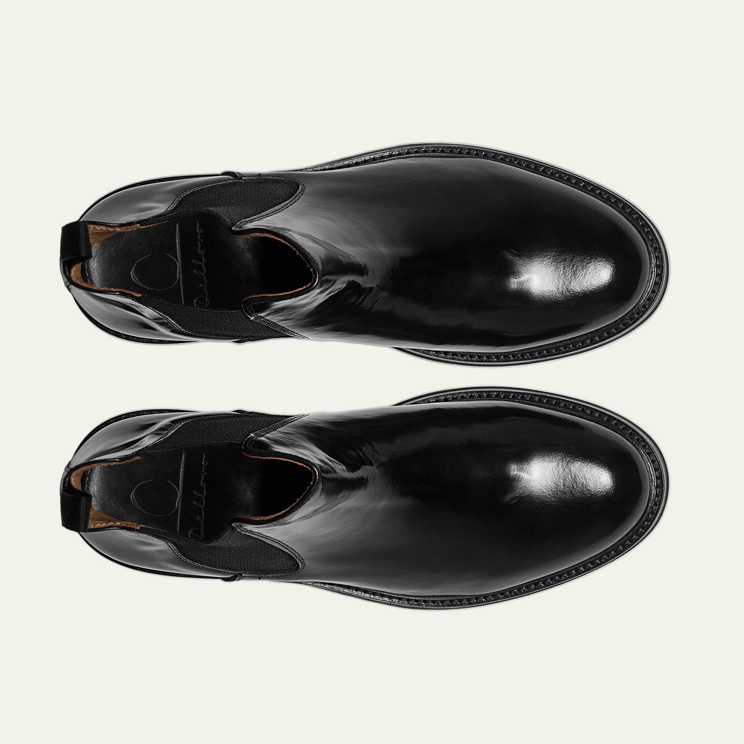 Dellovo Carditello stivaletto beatles uomo nero pelle