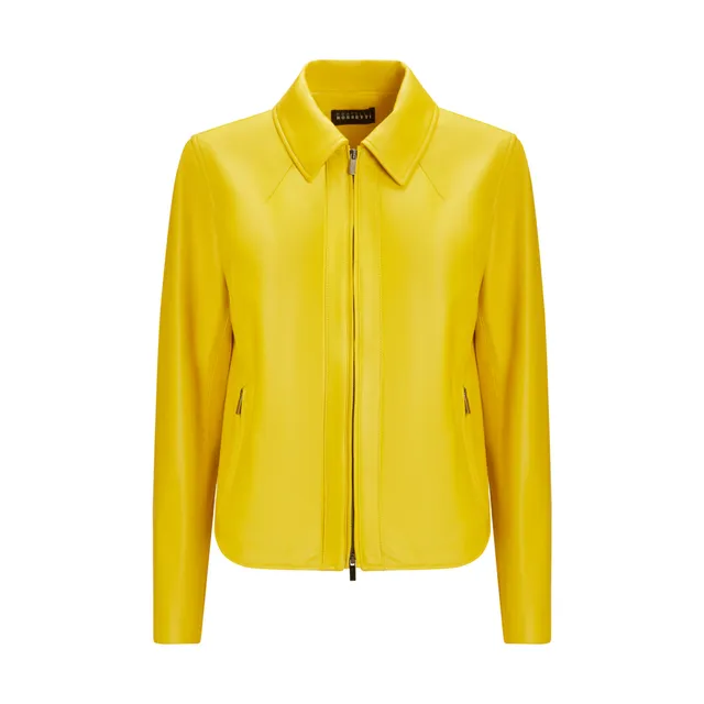 F.lli Rossetti Giacca Pelle Donna Sole Nappa Gialla