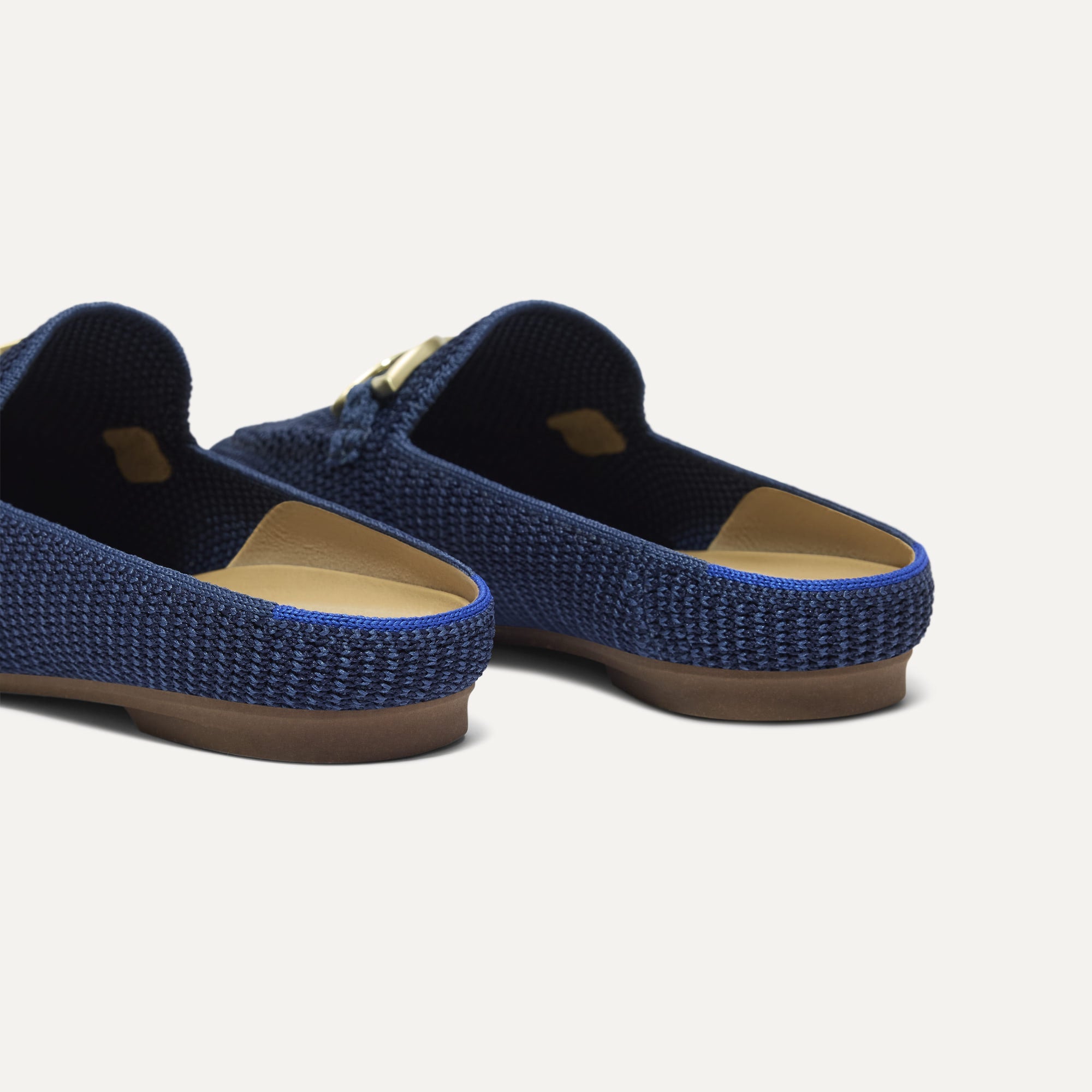 Rothy's Double Bit Loafer Mule mocassini blu rafia