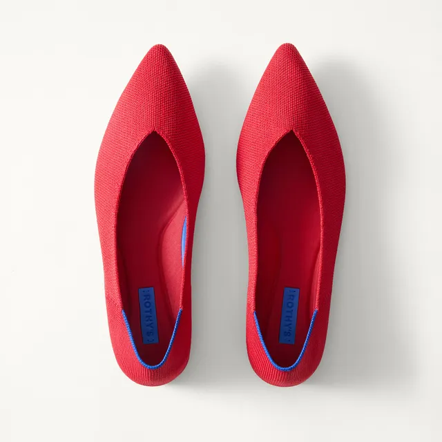 Rothy's The Point III ballerine Cherry rosse punta affusolata