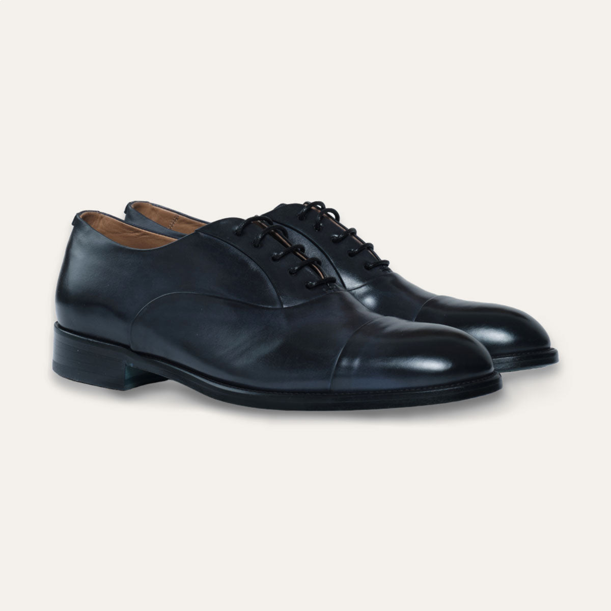 Dellovo Cilea oxford uomo pelle testa di moro