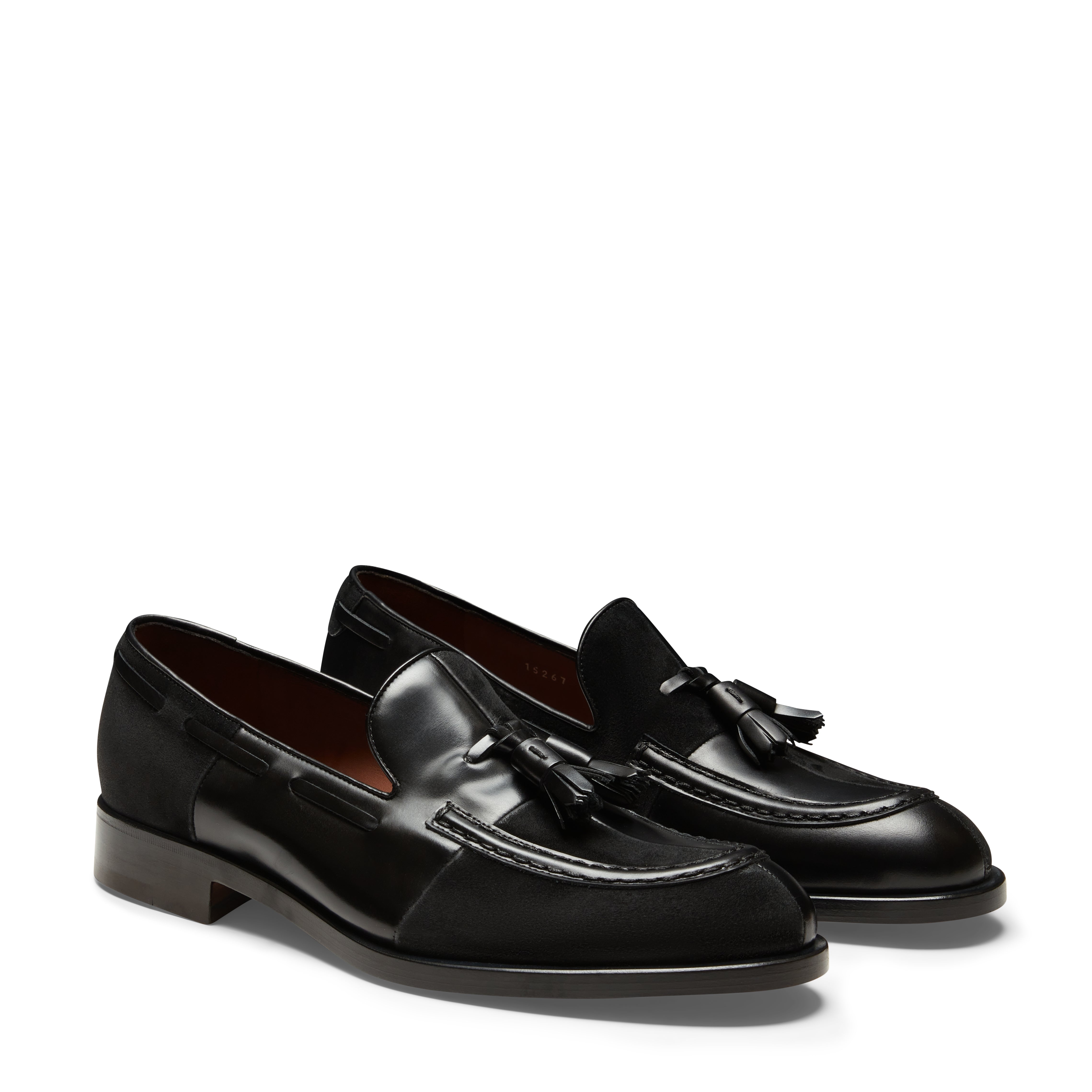 F.lli Rossetti Brera 15267 mocassino nero pelle suede