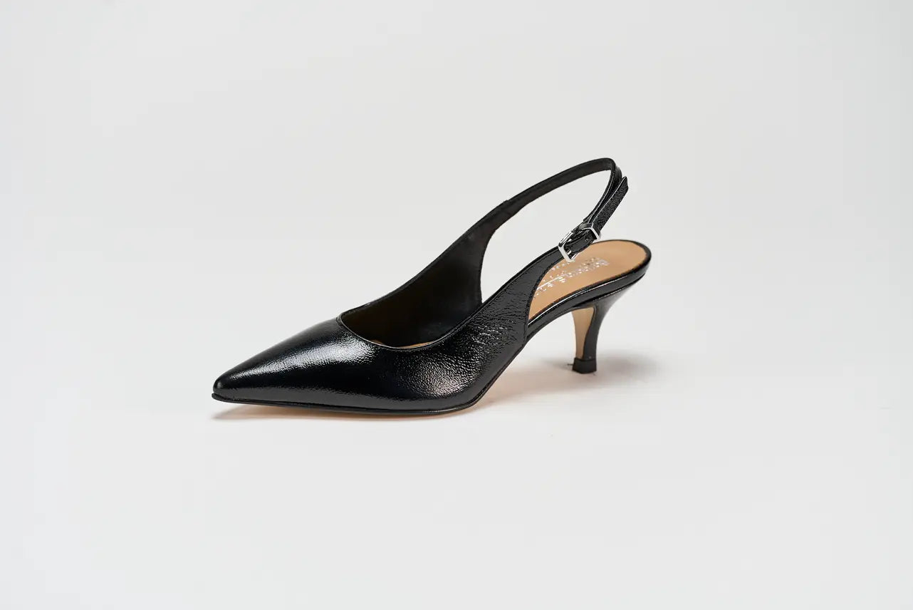 Sandro Barbera 3319-04 decollete chanel naplak nero tacco 5