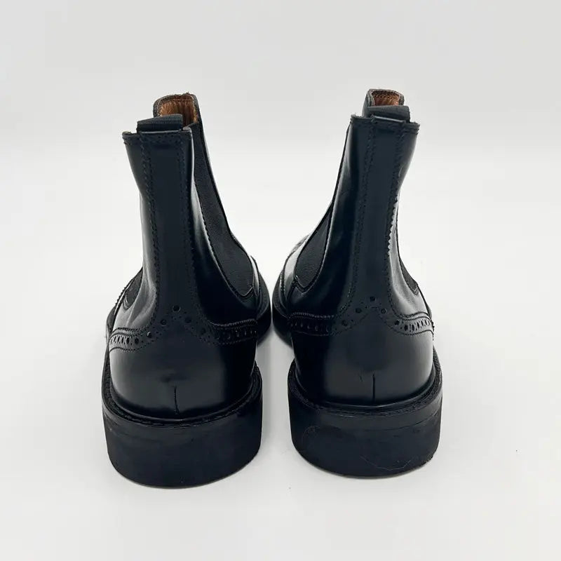 Sandro Barbera Chelsea 987U stivaletti uomo nero vitello brogue