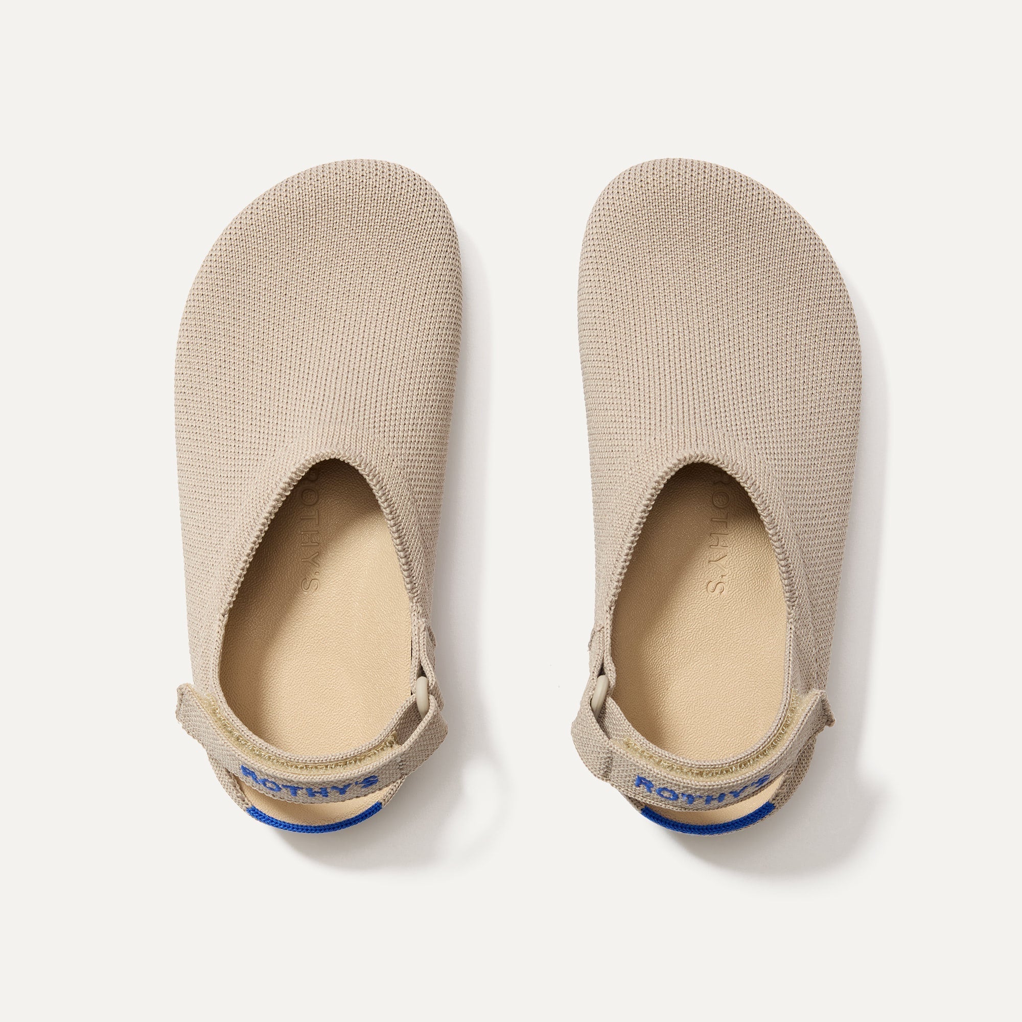 Rothy's The Kids Clog zoccoli bambino Dove tortora velcro