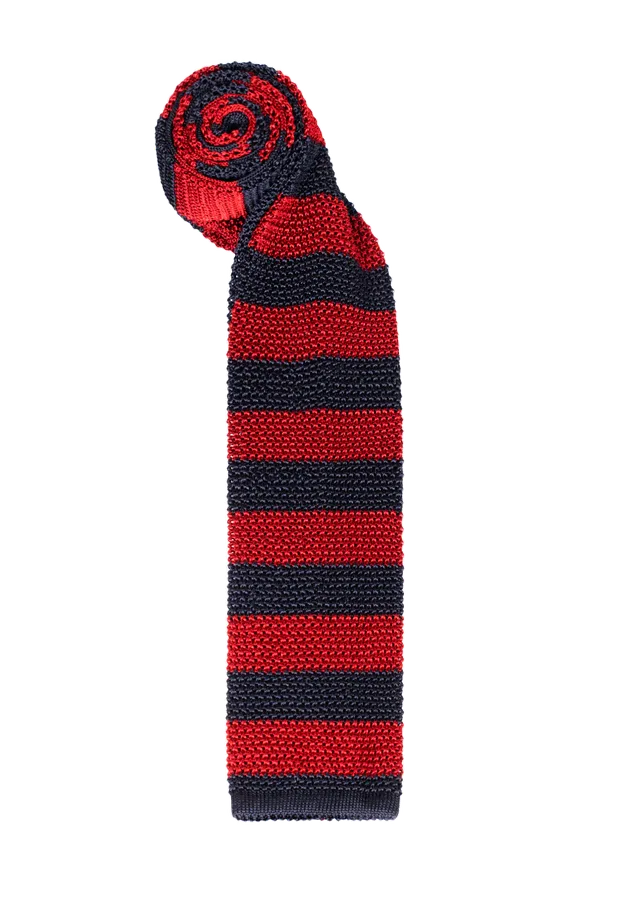 Stefano Bemer Ties SV5005 cravatta seta righe rosse blu
